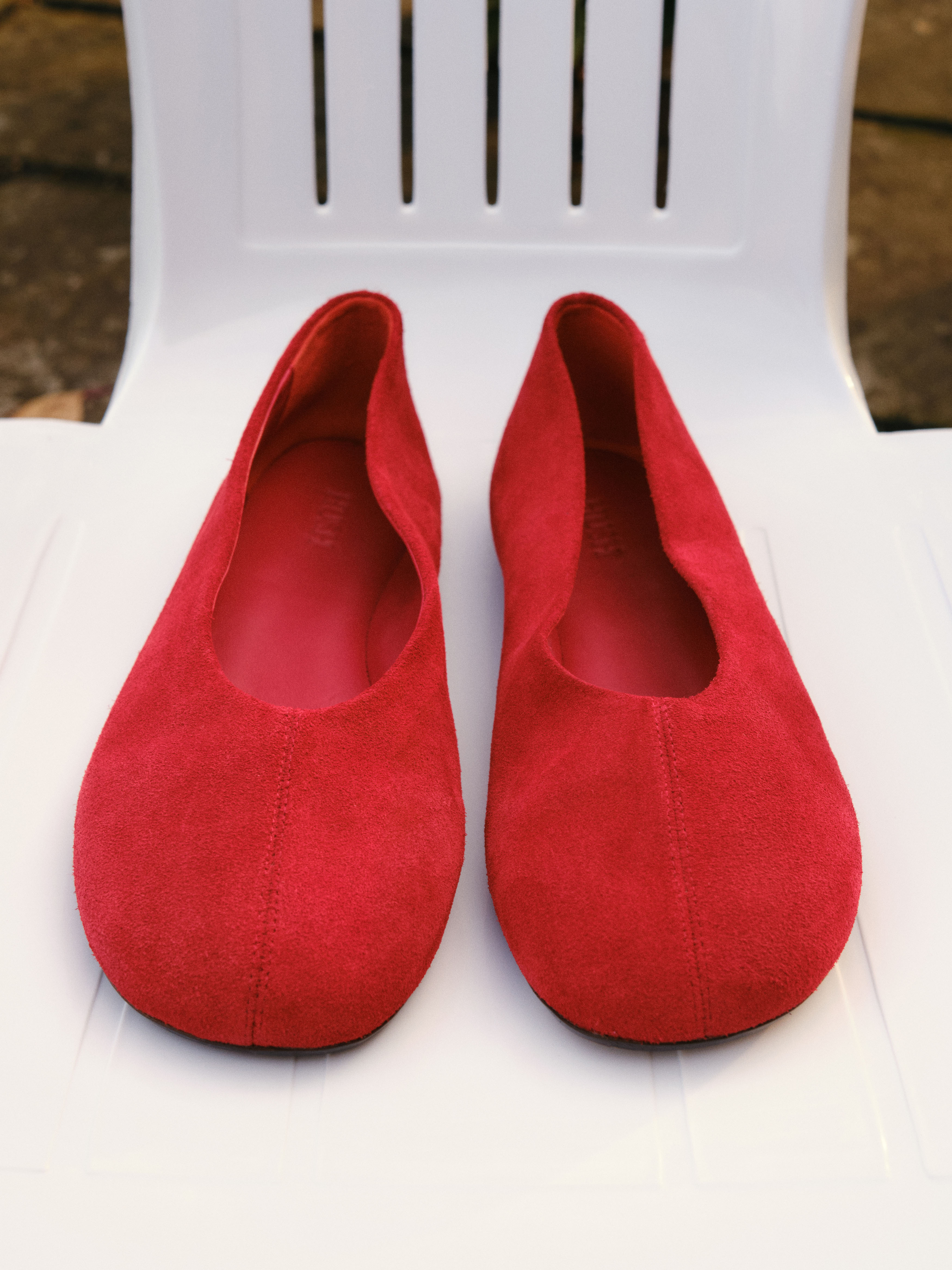 Bertie Round Toe Suede Ballet Flats