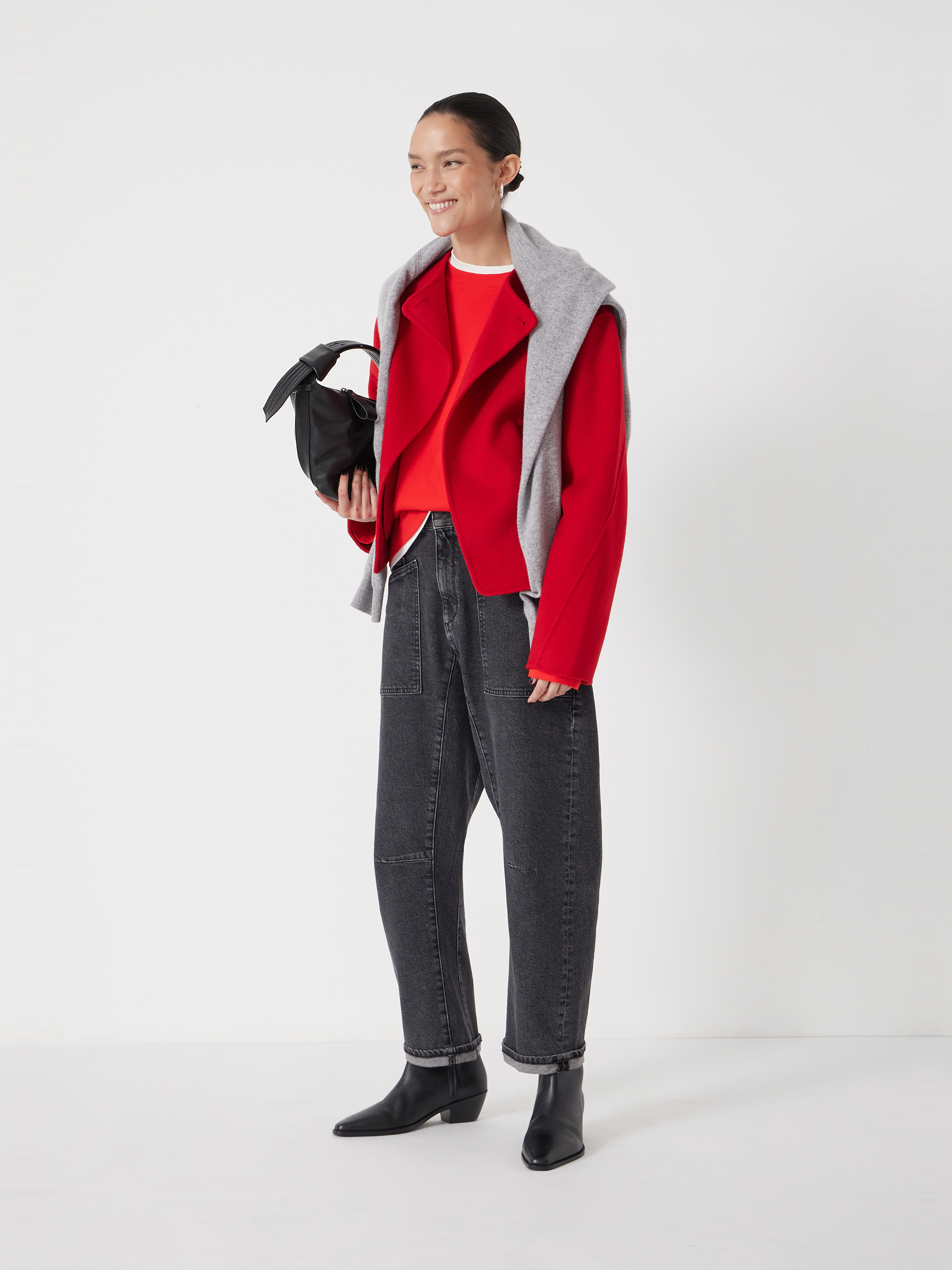 Pure Wool Double Faced Collarless Jacket