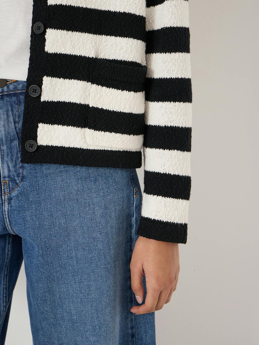 014906-0456-04 Tess Textured Cotton Blend Cardigan