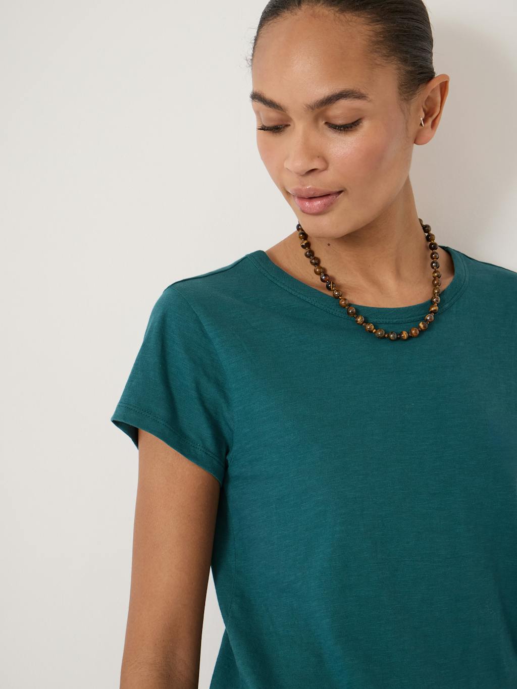 014931-1856-04 Slim Fit Slub Crew T-Shirt