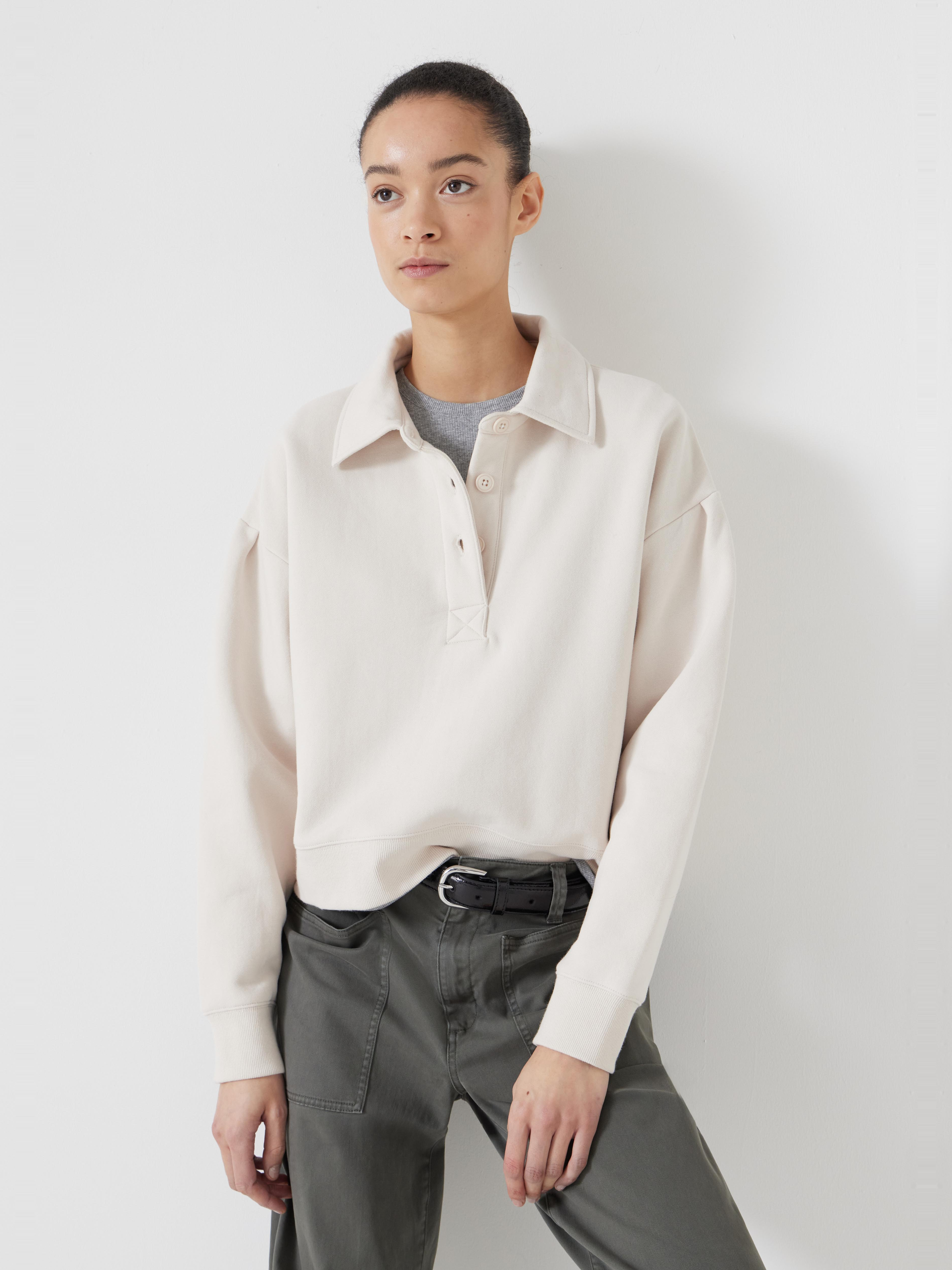 Cropped Polo Sweatshirt