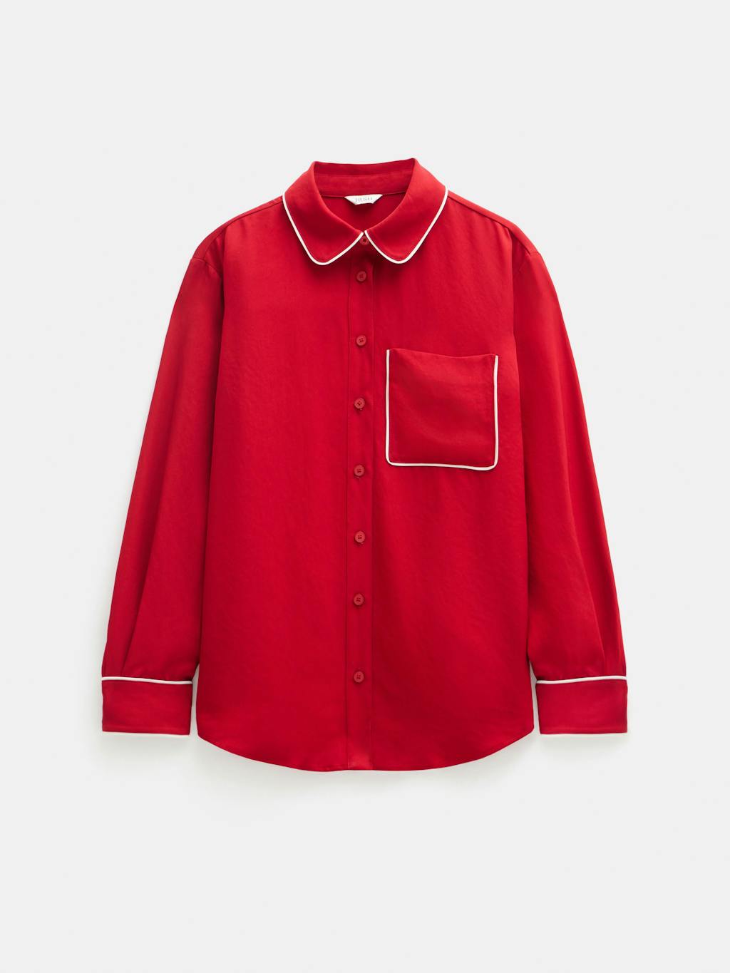 013185-1161-07 Kinsey Long Sleeve Piping Detailed Shirt