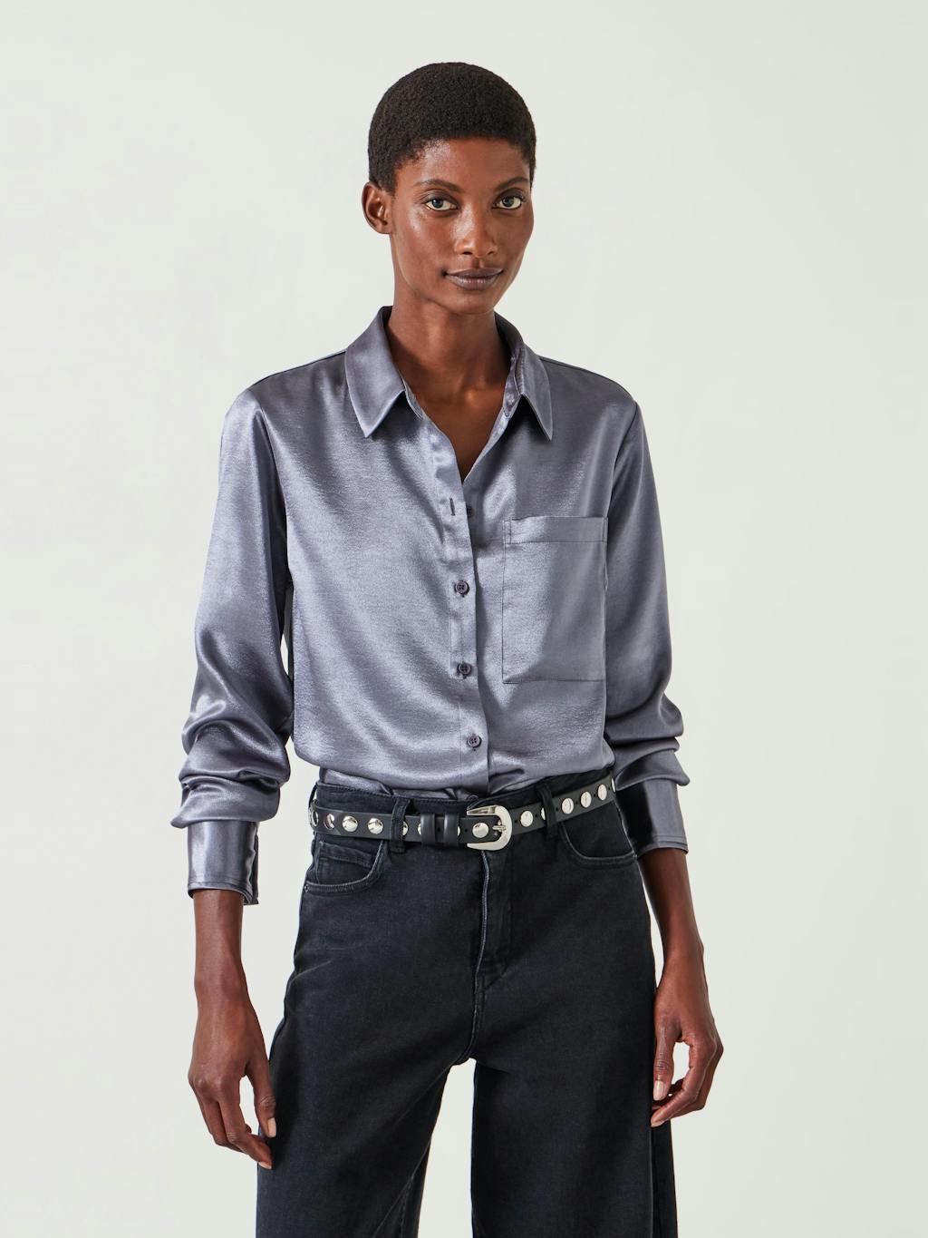 012583-4717-01 Rita Satin Shirt