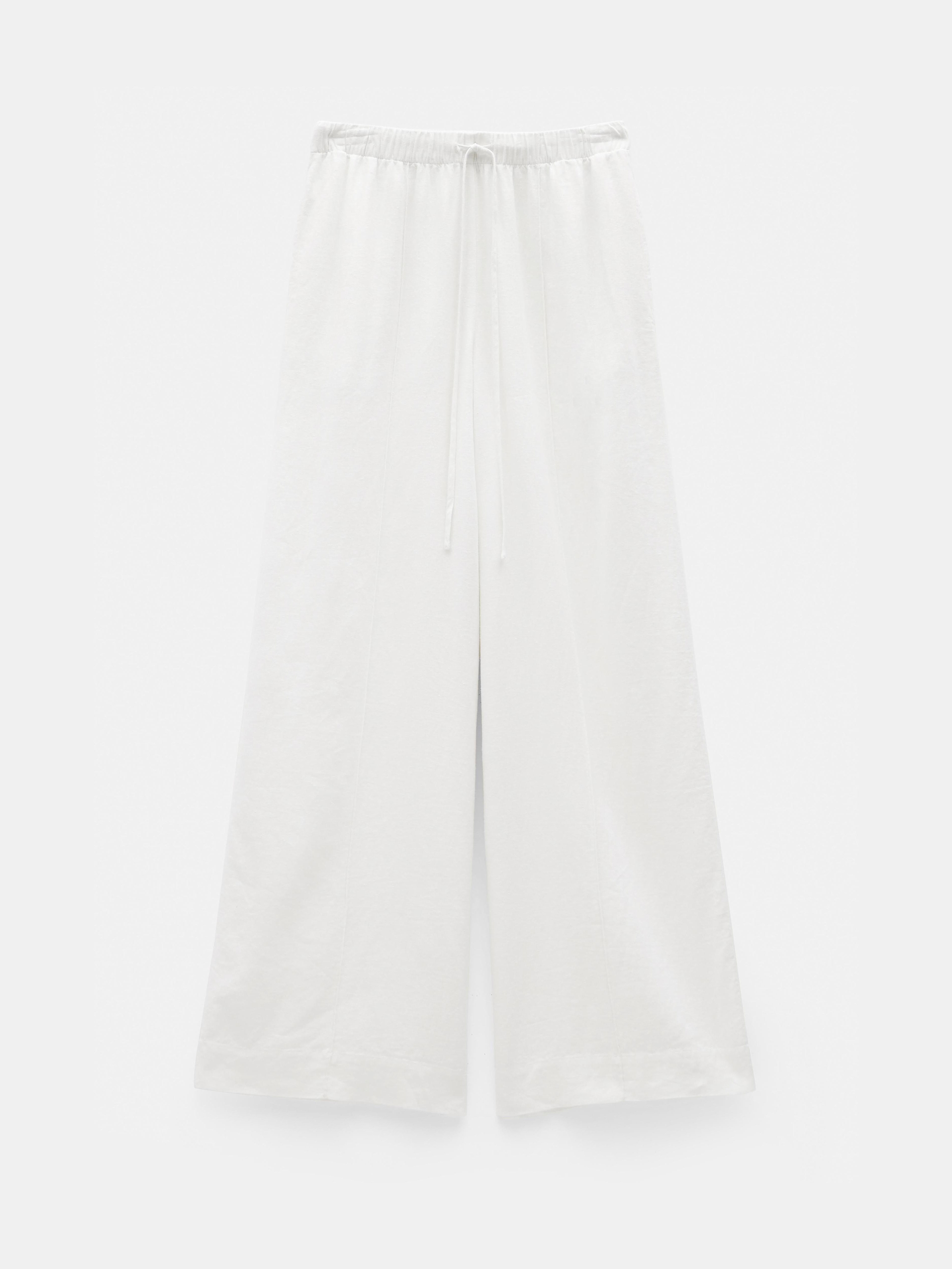 Linen Blend Petunia Wide Leg Trousers