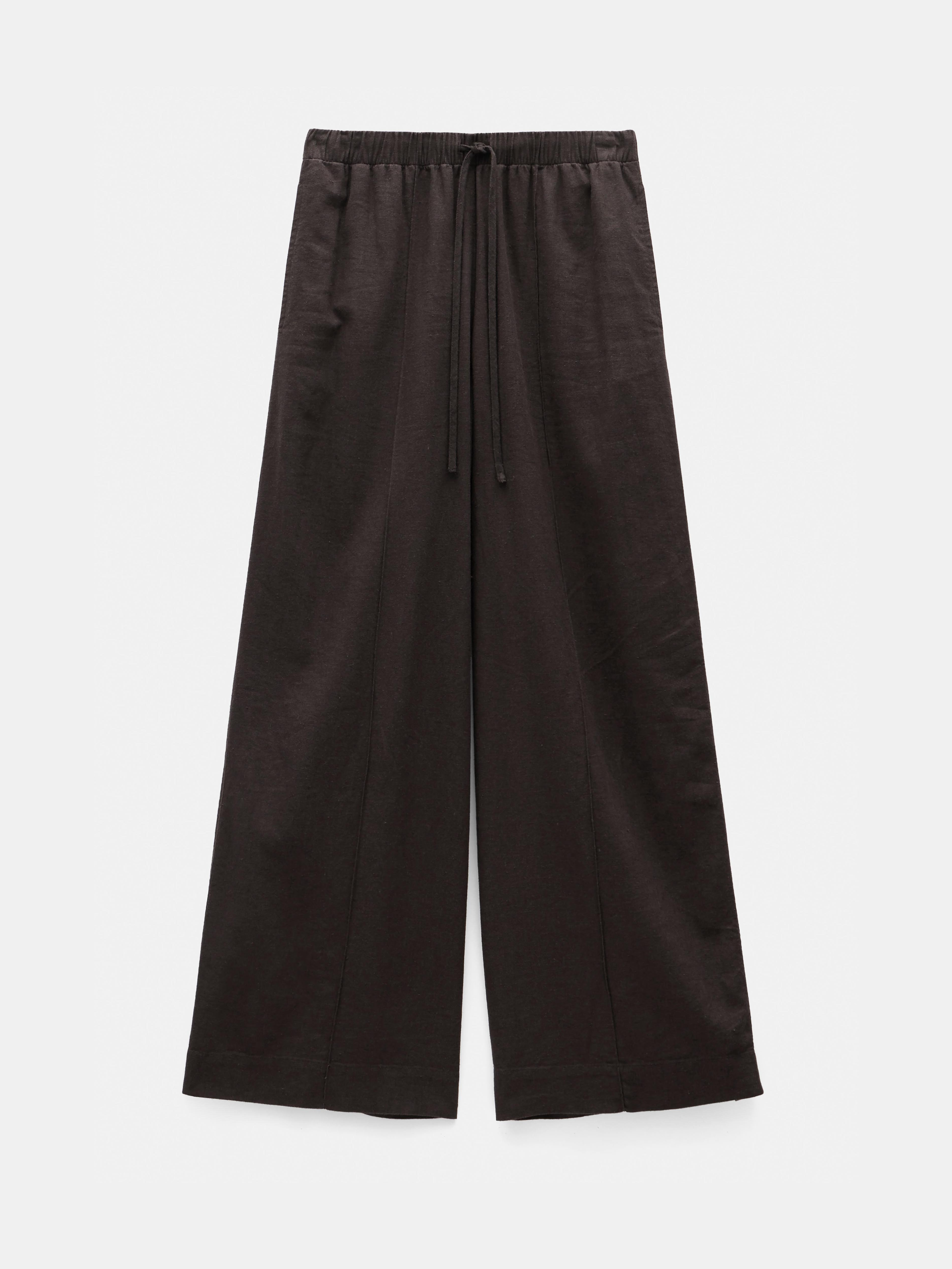 Linen Blend Petunia Wide Leg Trousers