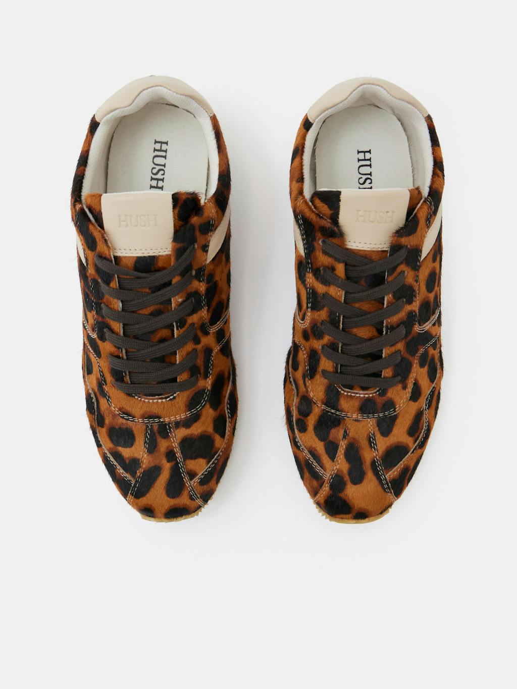 012796-0475-04 Leopard Hair On Leather Trainers