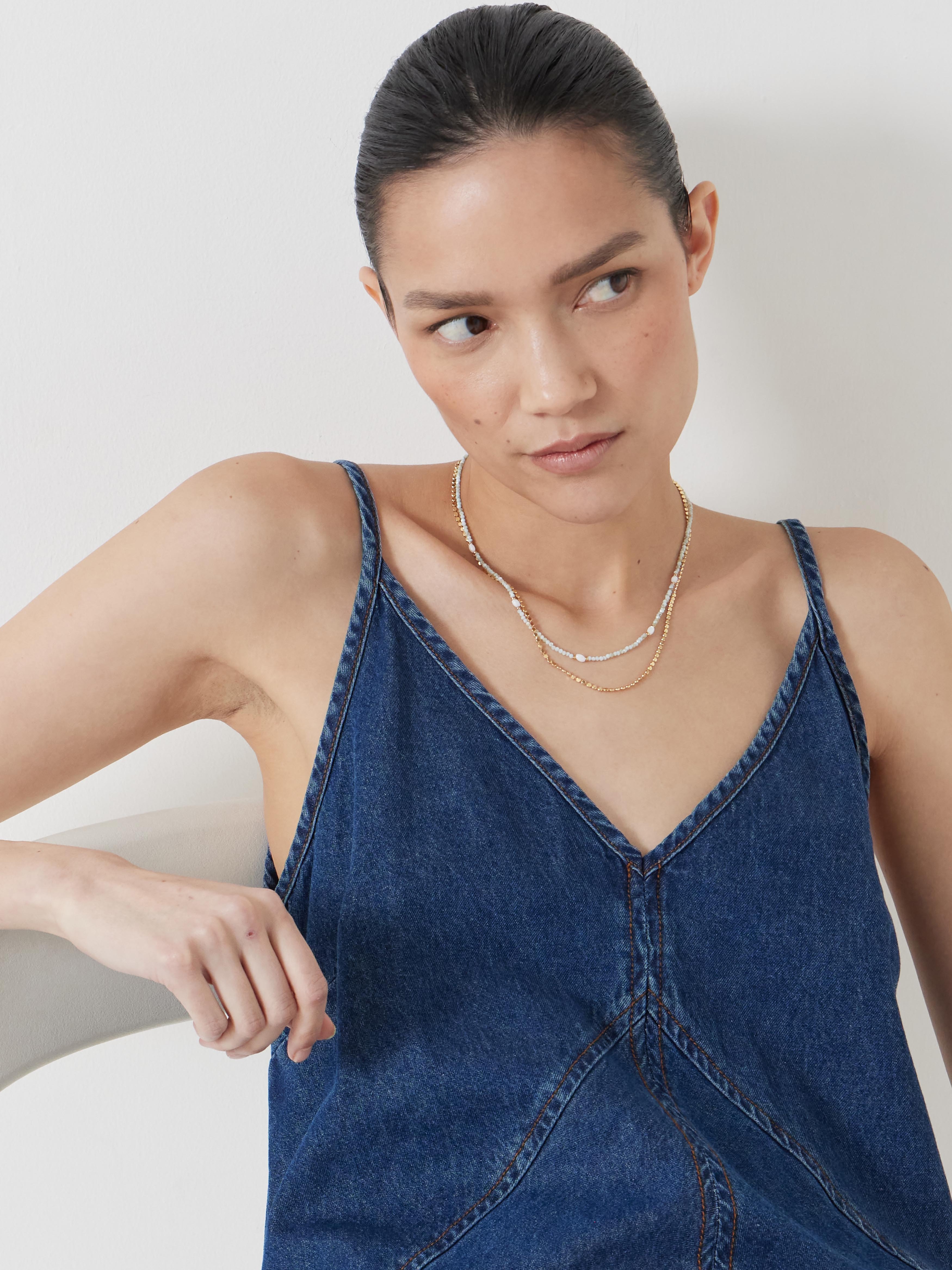 Denim Maxi Slip Dress