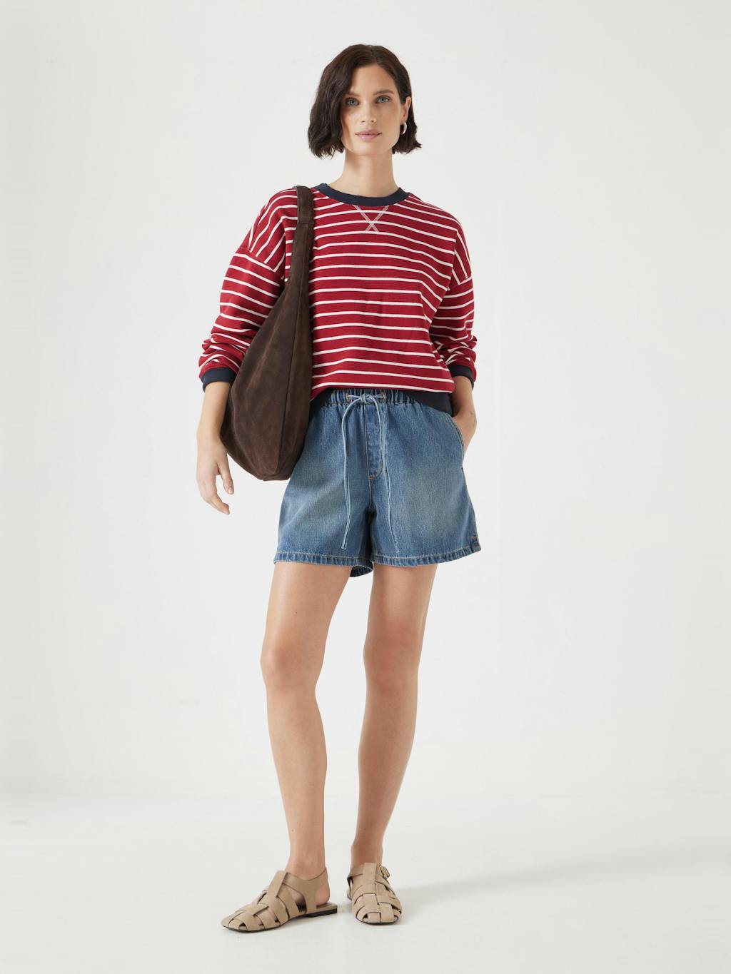 013139-4784-01 Betty Pull On Denim Shorts