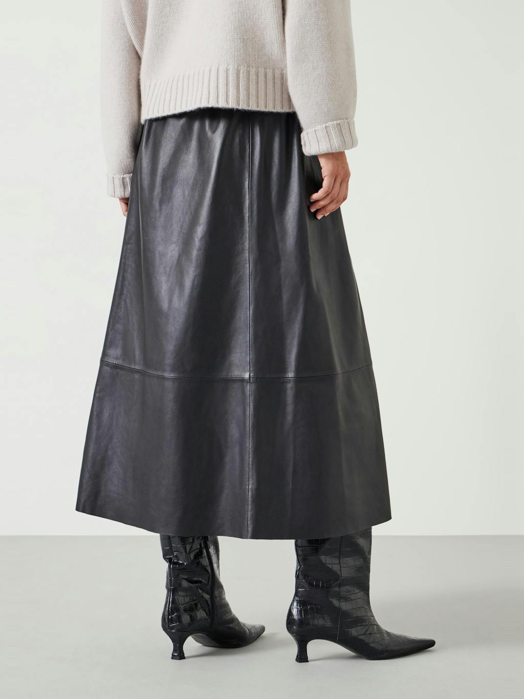 012747-0456-03 Agatha Leather Midi Skirt