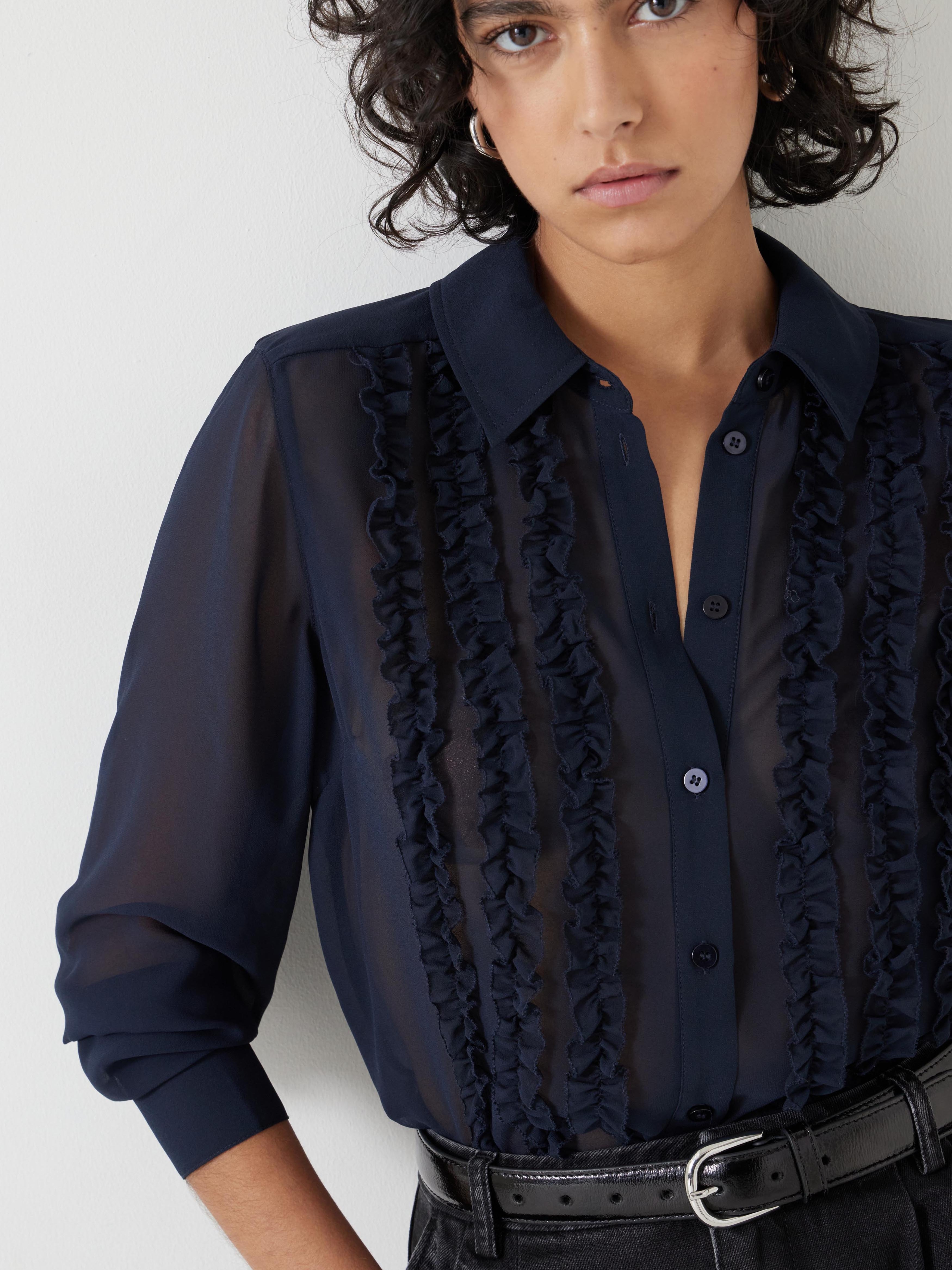 Chiffon Ruffle Blouse