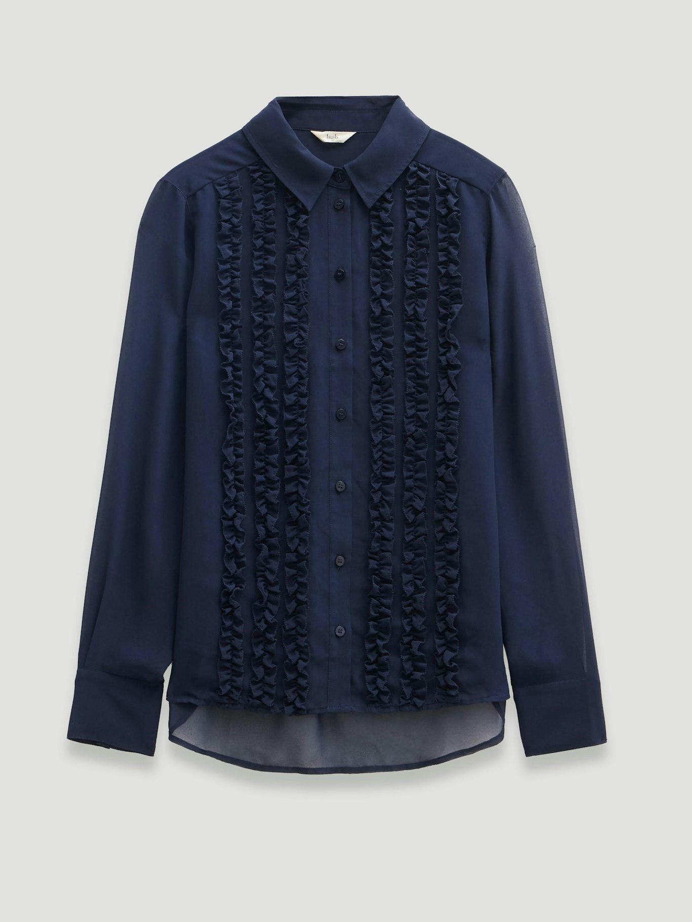012728-1659-07 Chiffon Ruffle Blouse
