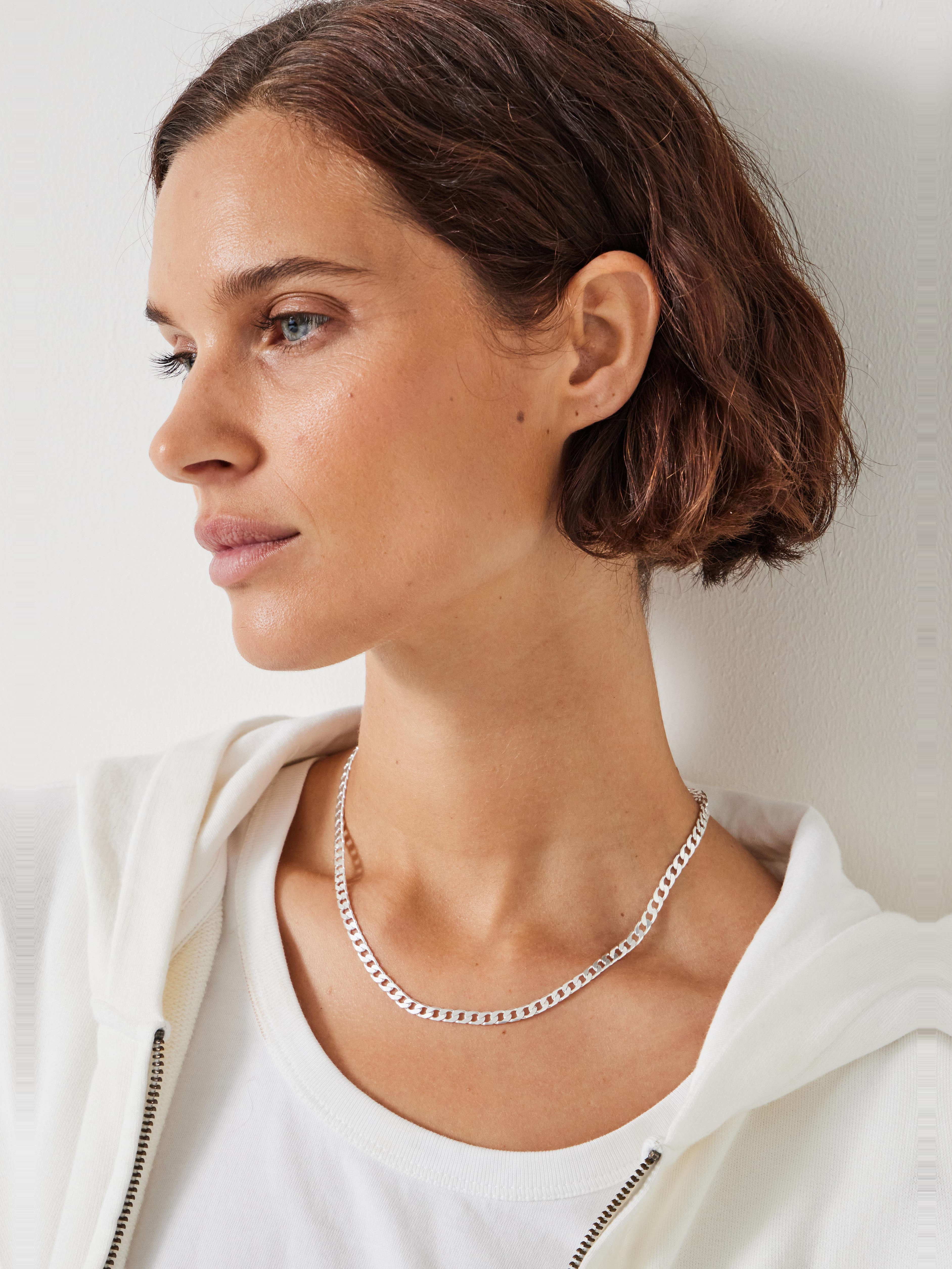 Flat Curb Chain Necklace