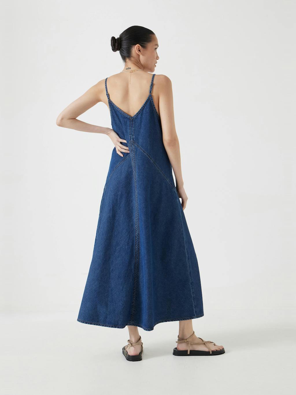 012891-2797-04 Denim Maxi Slip Dress