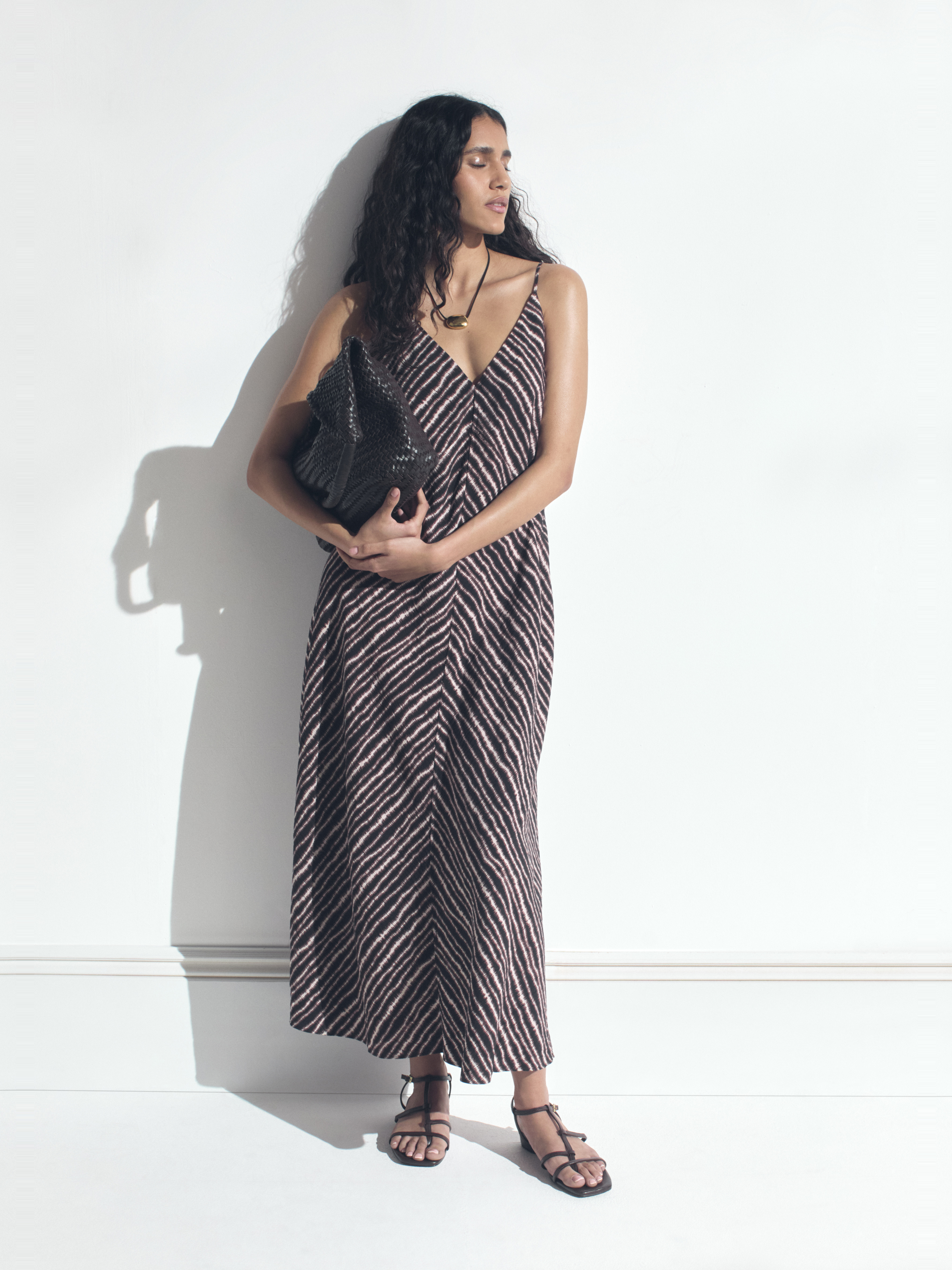 Air Flow Seam Detail Maxi Slip Dress
