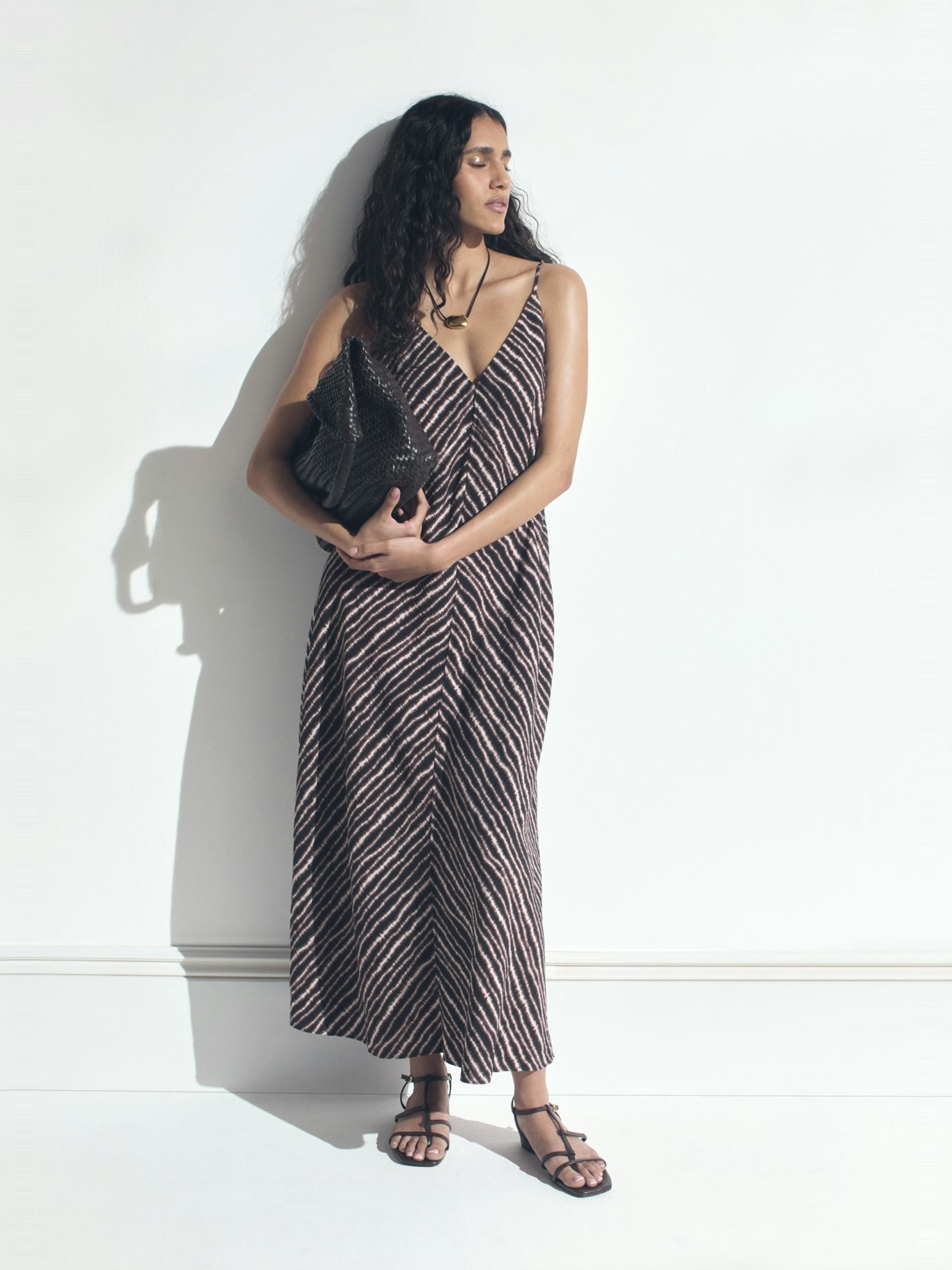 012912-4764-10 Air Flow Seam Detail Maxi Slip Dress