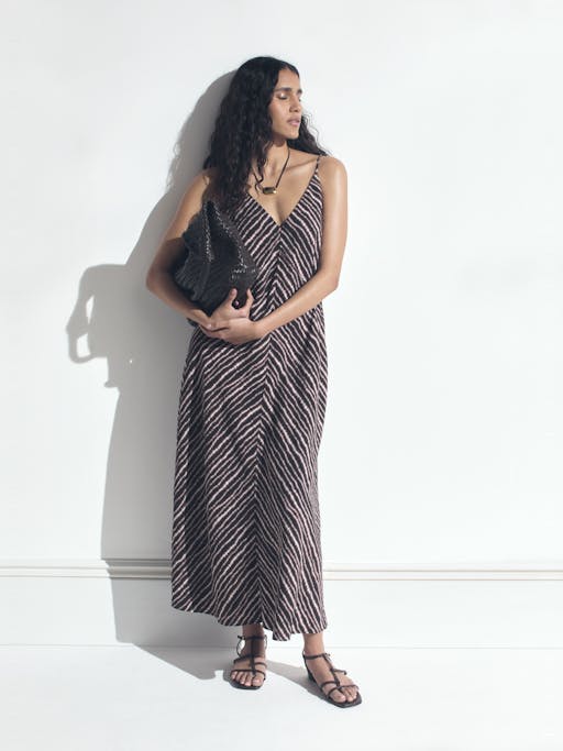 Air Flow Seam Detail Maxi Slip Dress