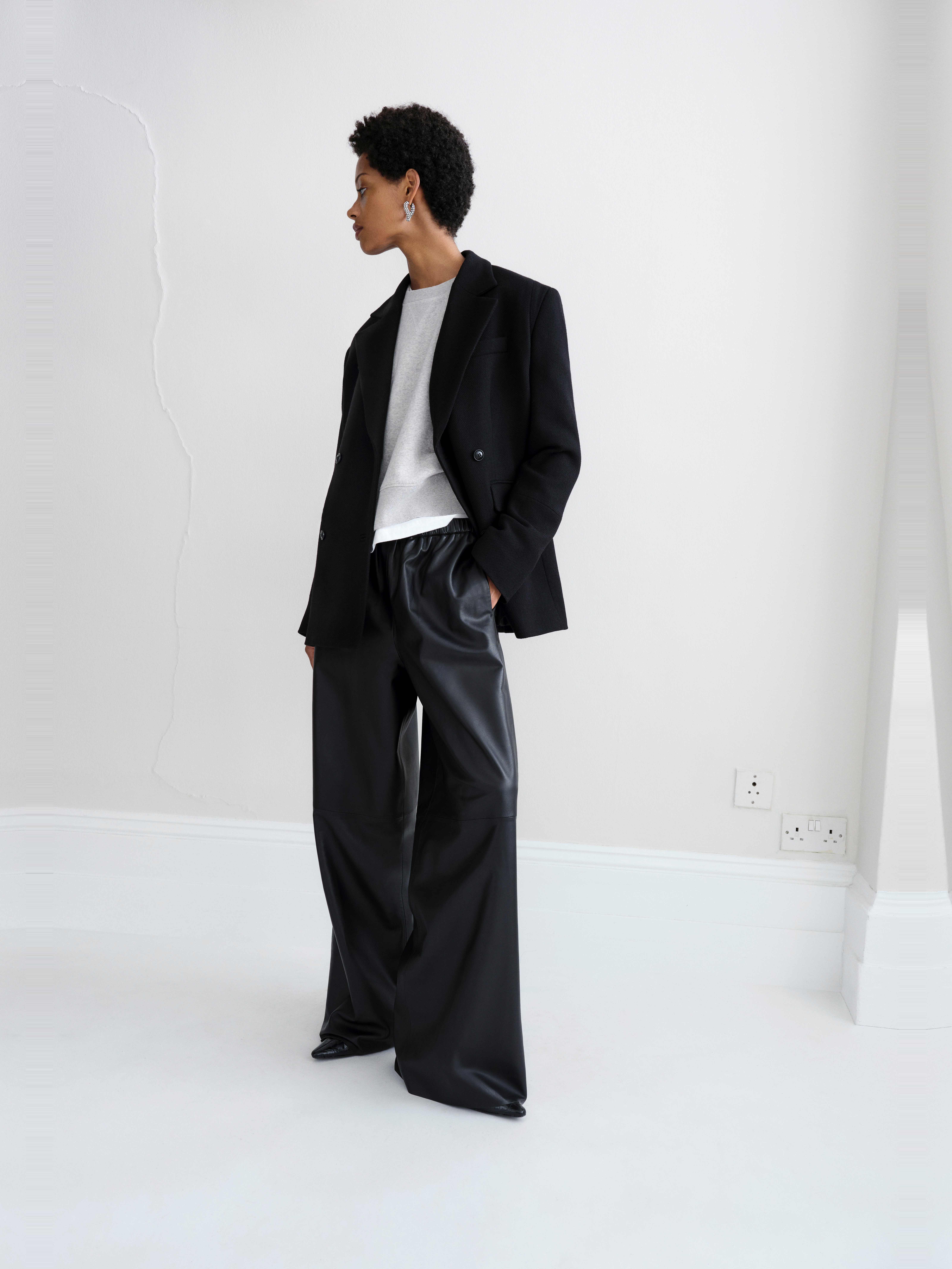 Clarke Double-Breasted Longline Tailored Blazer