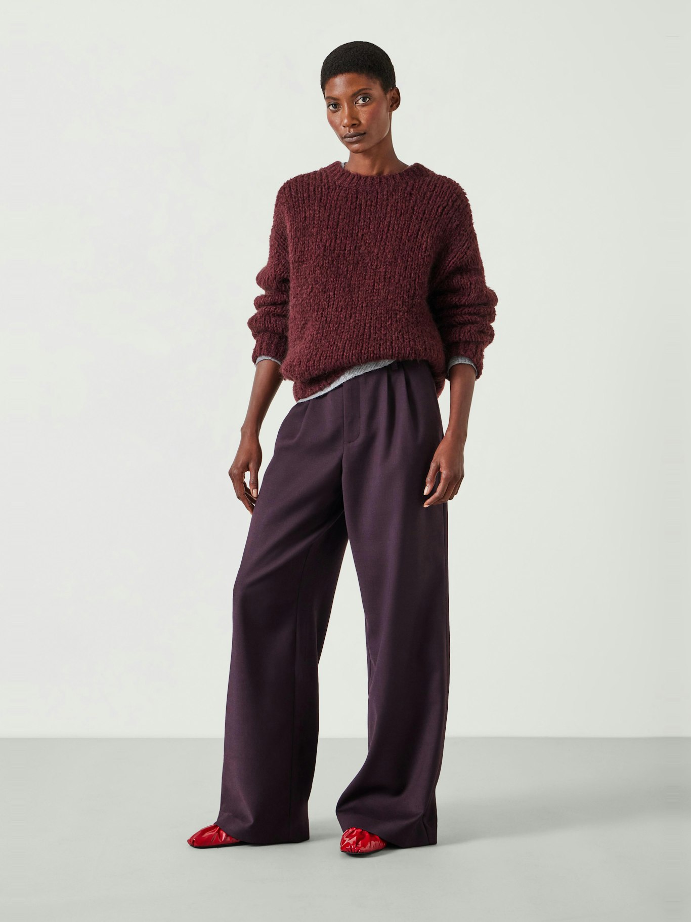 Lya Wool Trousers | Burgundy | hush Lya Wool Trousers | Burgundy | hush