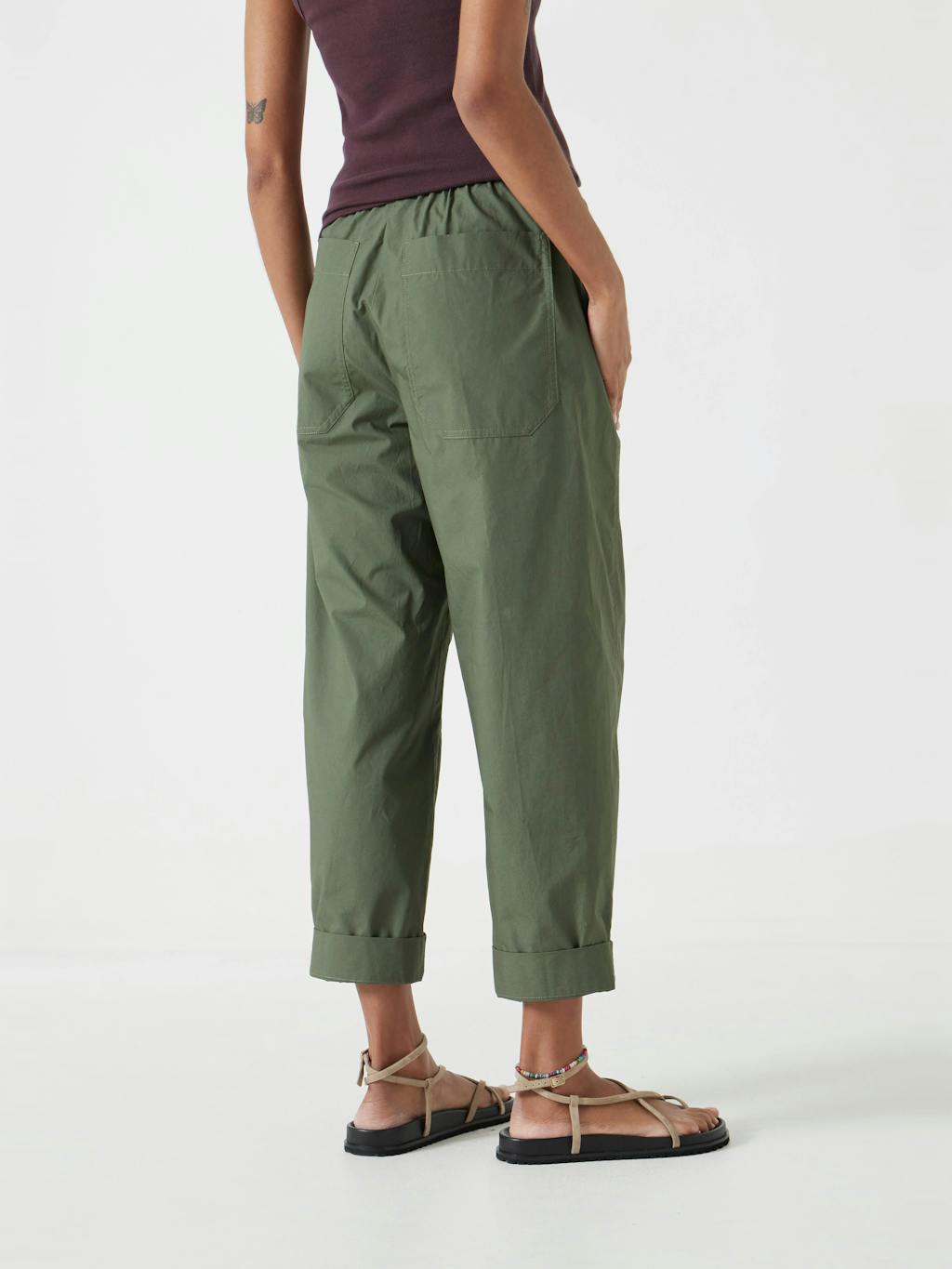013277-2012-03 Jack Barrel Leg Pull On Lightweight Cotton Trousers