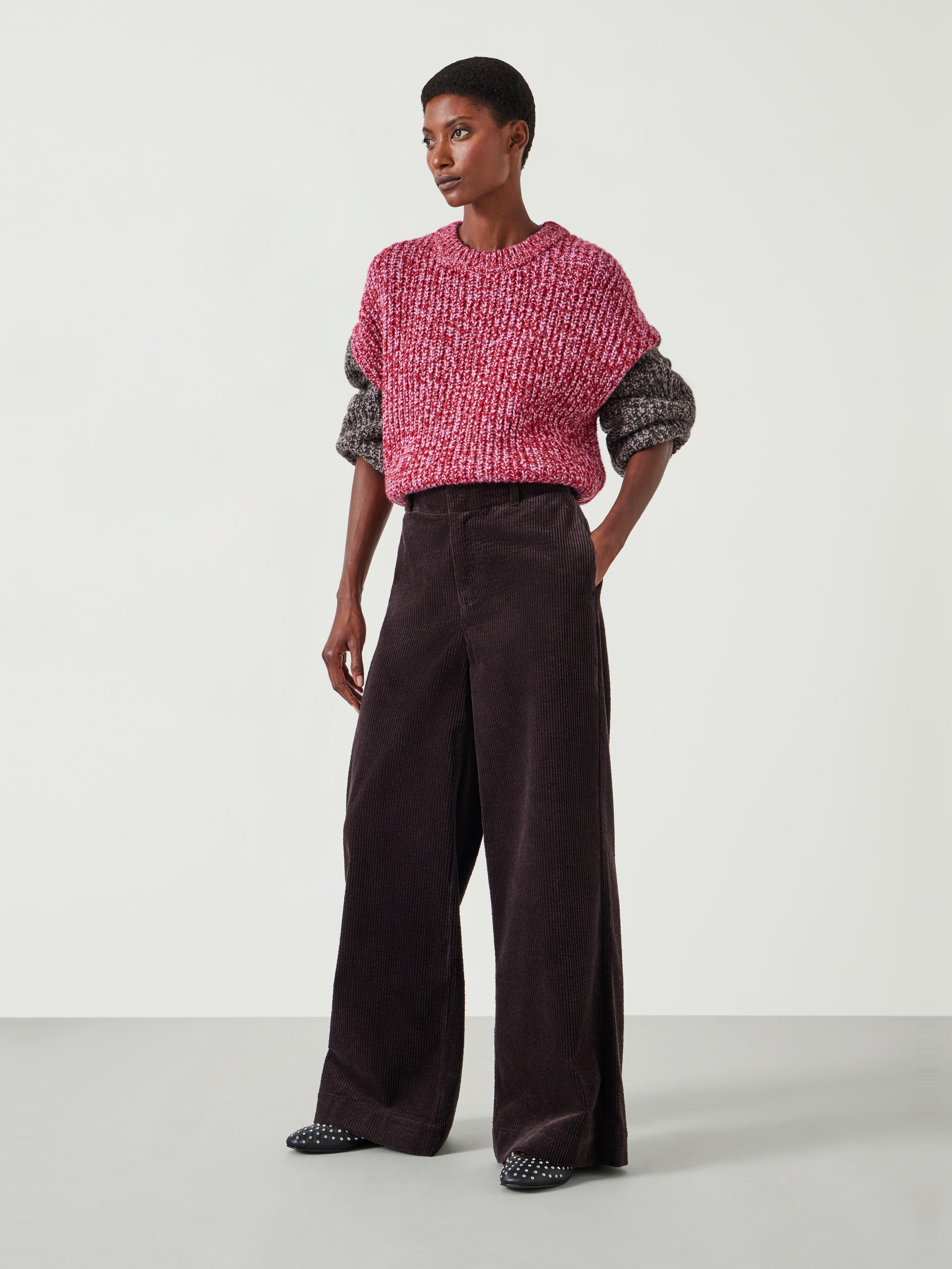 Wide Leg Cord Trousers | Chocolate Brown | hush