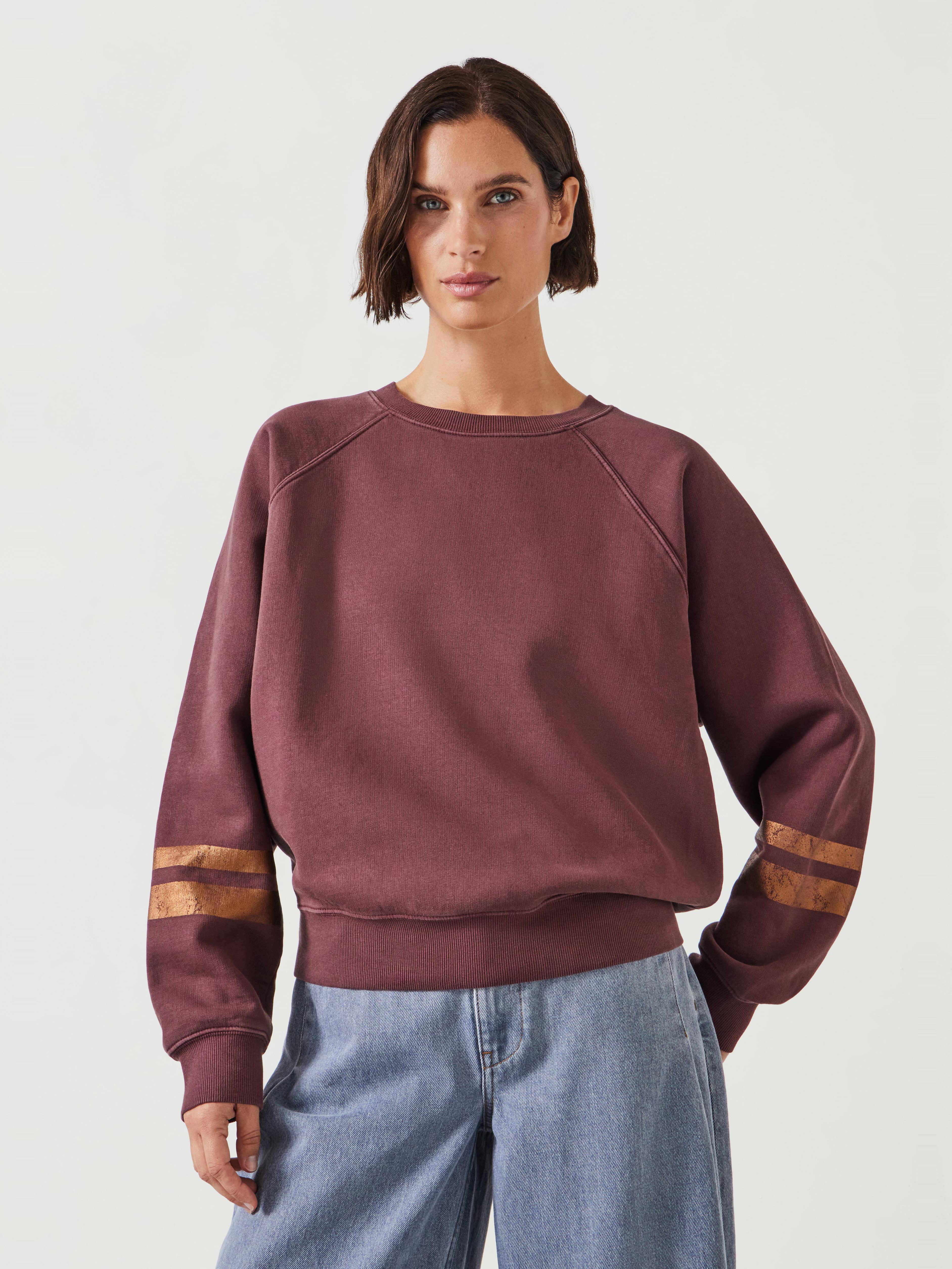 Gemma Foil Stripe Sweatshirt