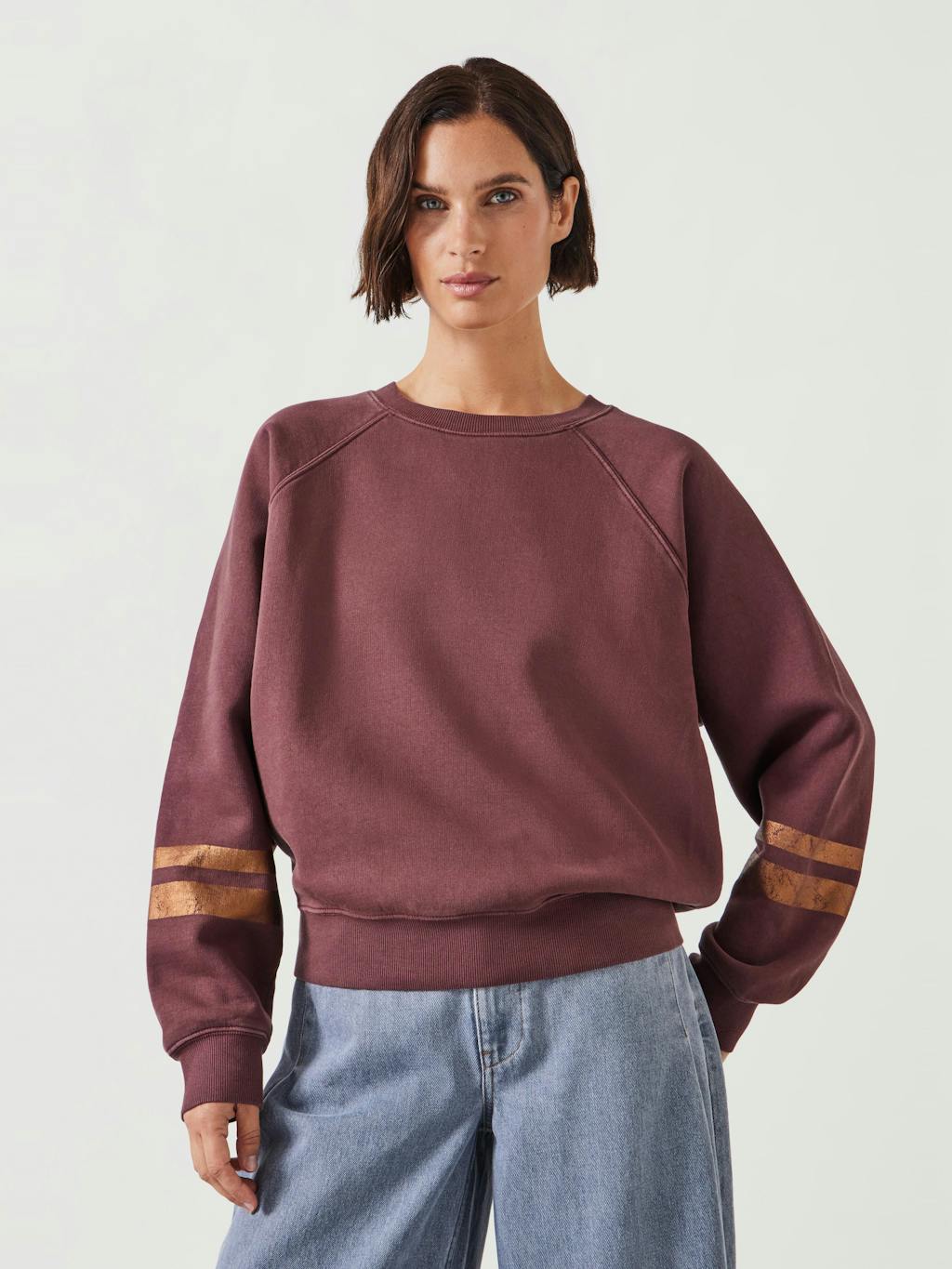 012089-0676-01 Gemma Foil Stripe Sweatshirt