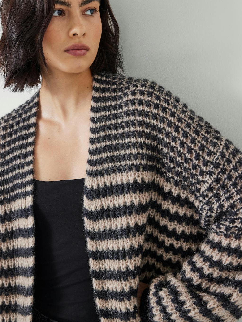 011876-2809-04 Skye Wool Blend Stripe Cardigan