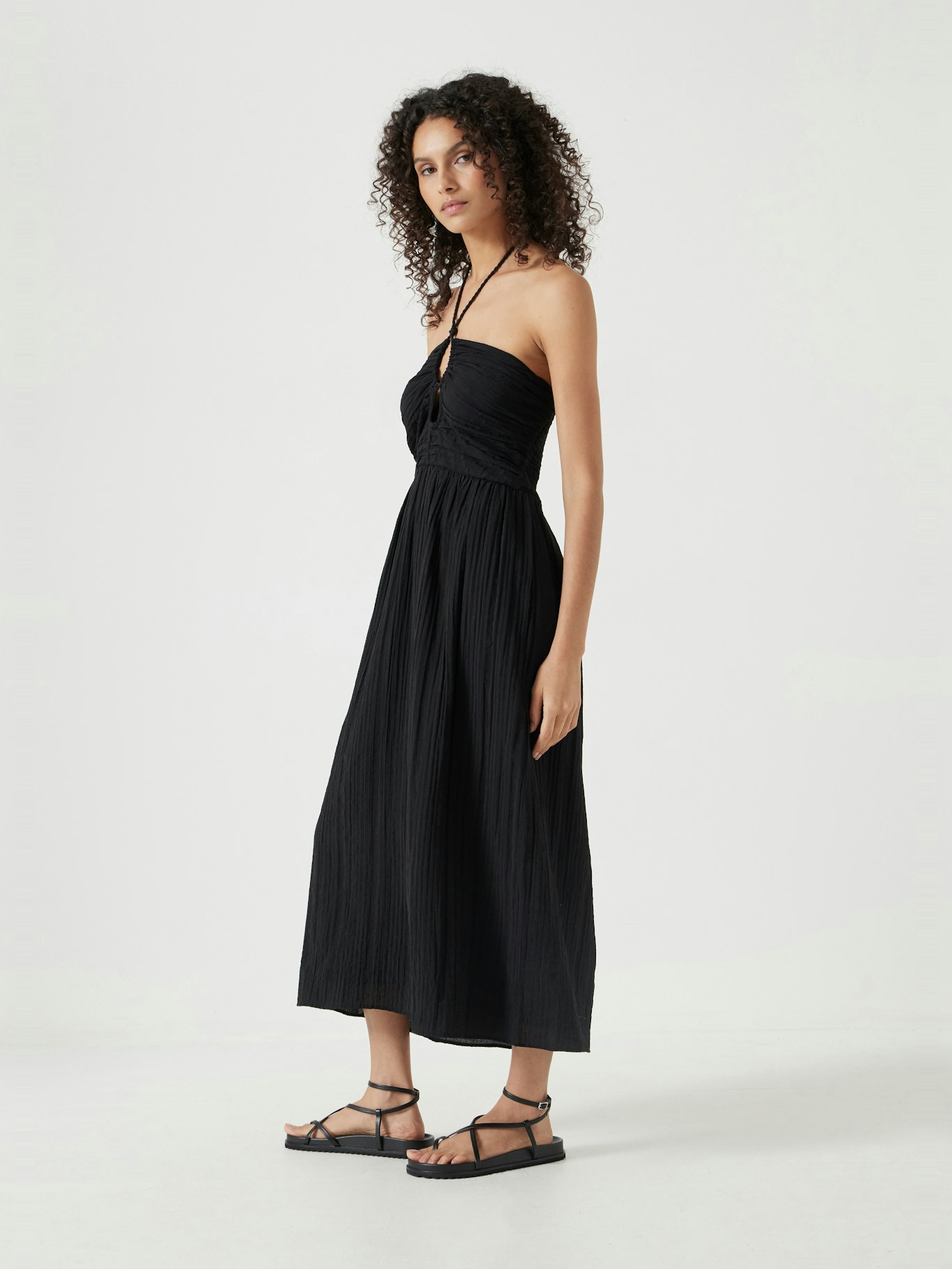 013087-0456-04 Bella Cut Out Bandeau Midi Dress