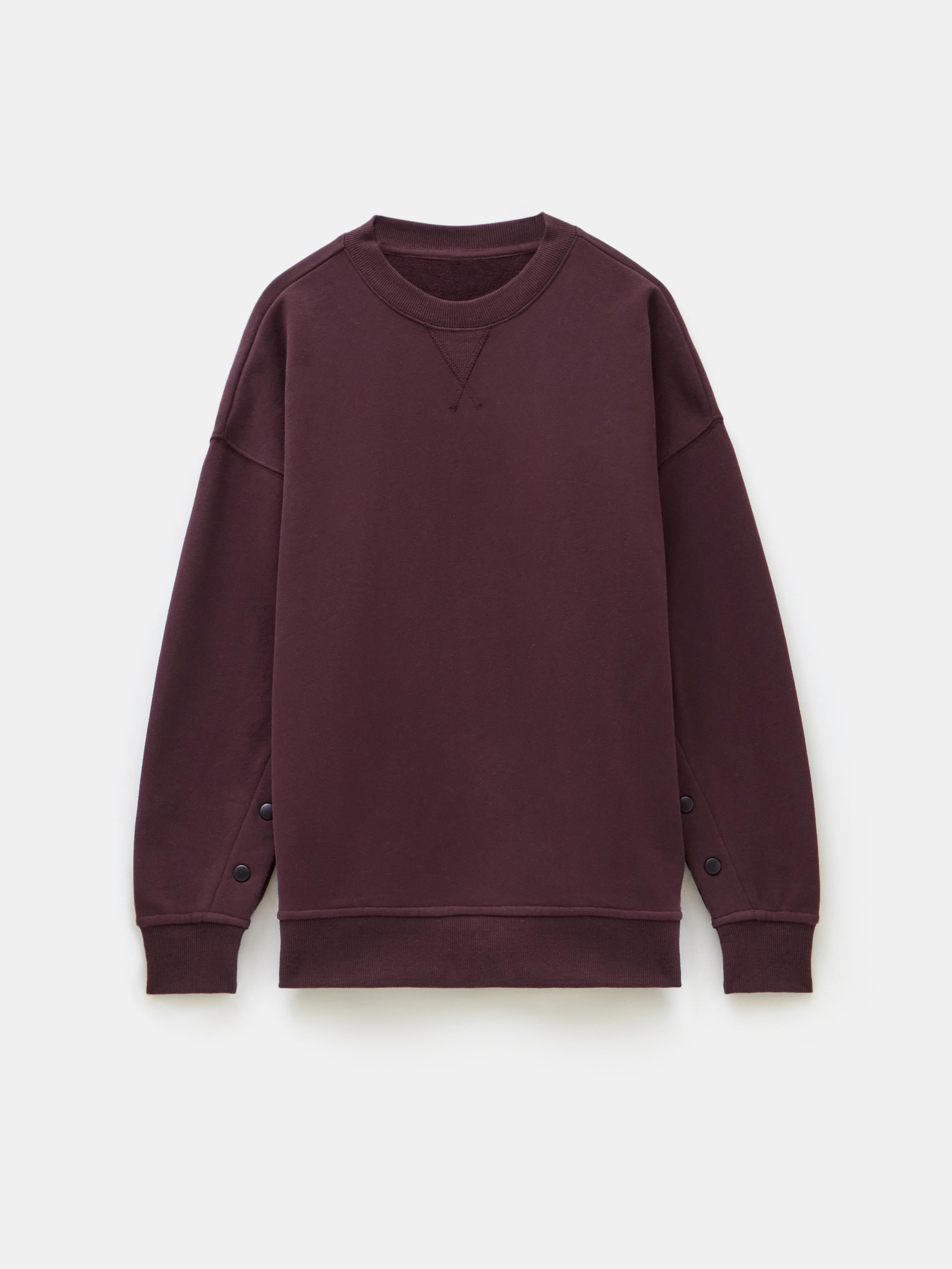 Popper Detail Sweatshirt