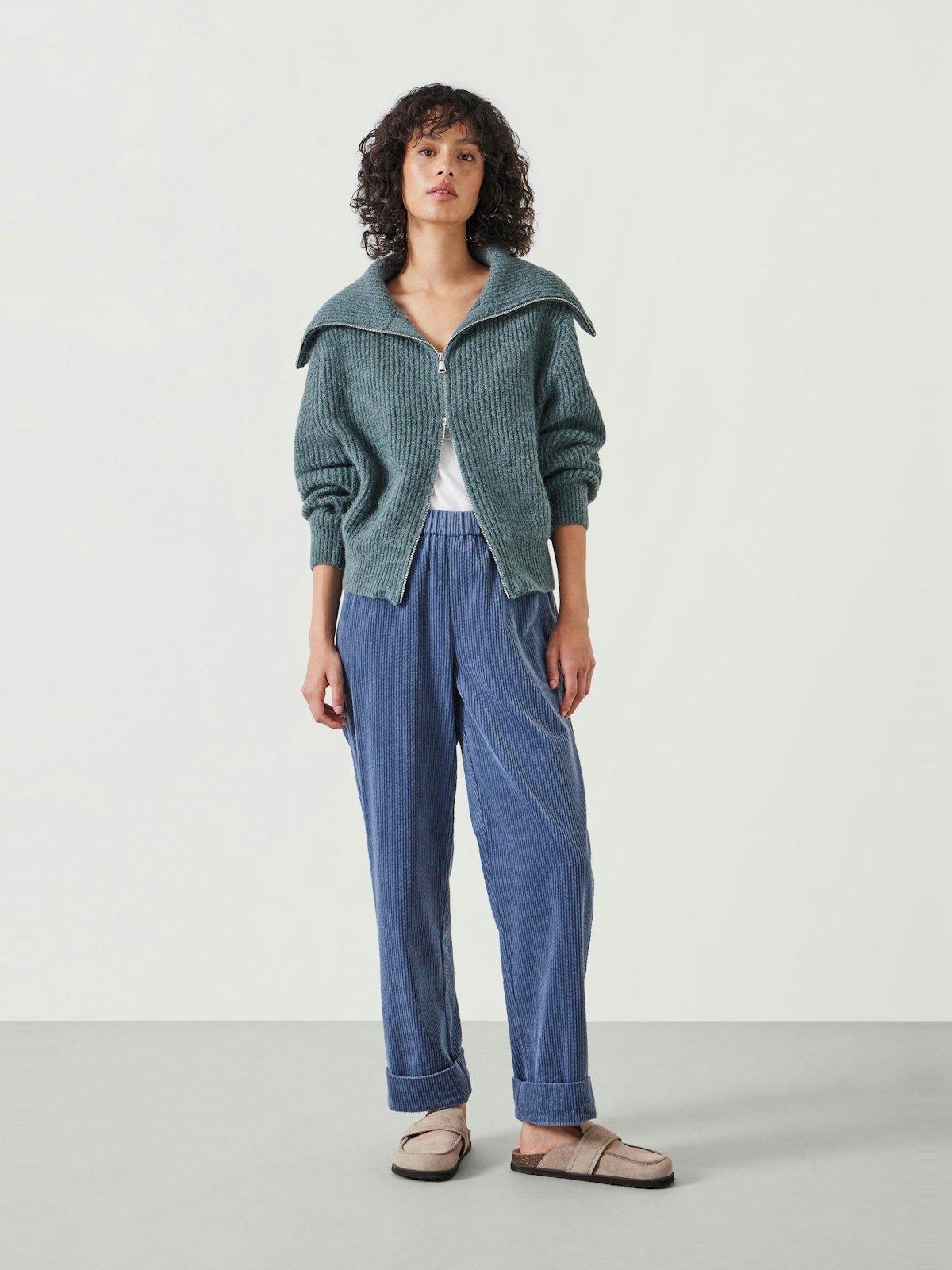 Liza Cord Joggers | Mid Blue | hush