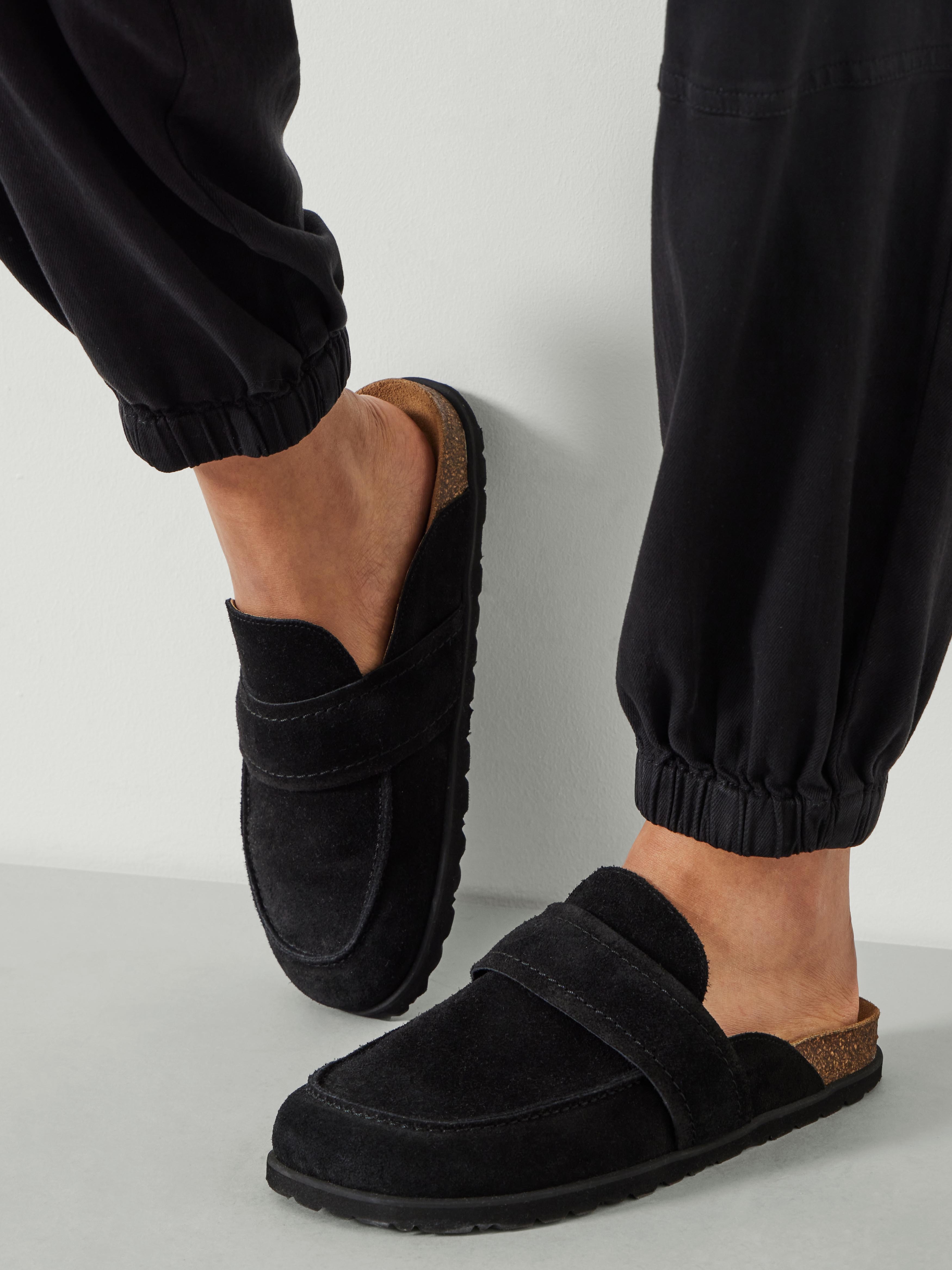 Pia Padded Suede Mules