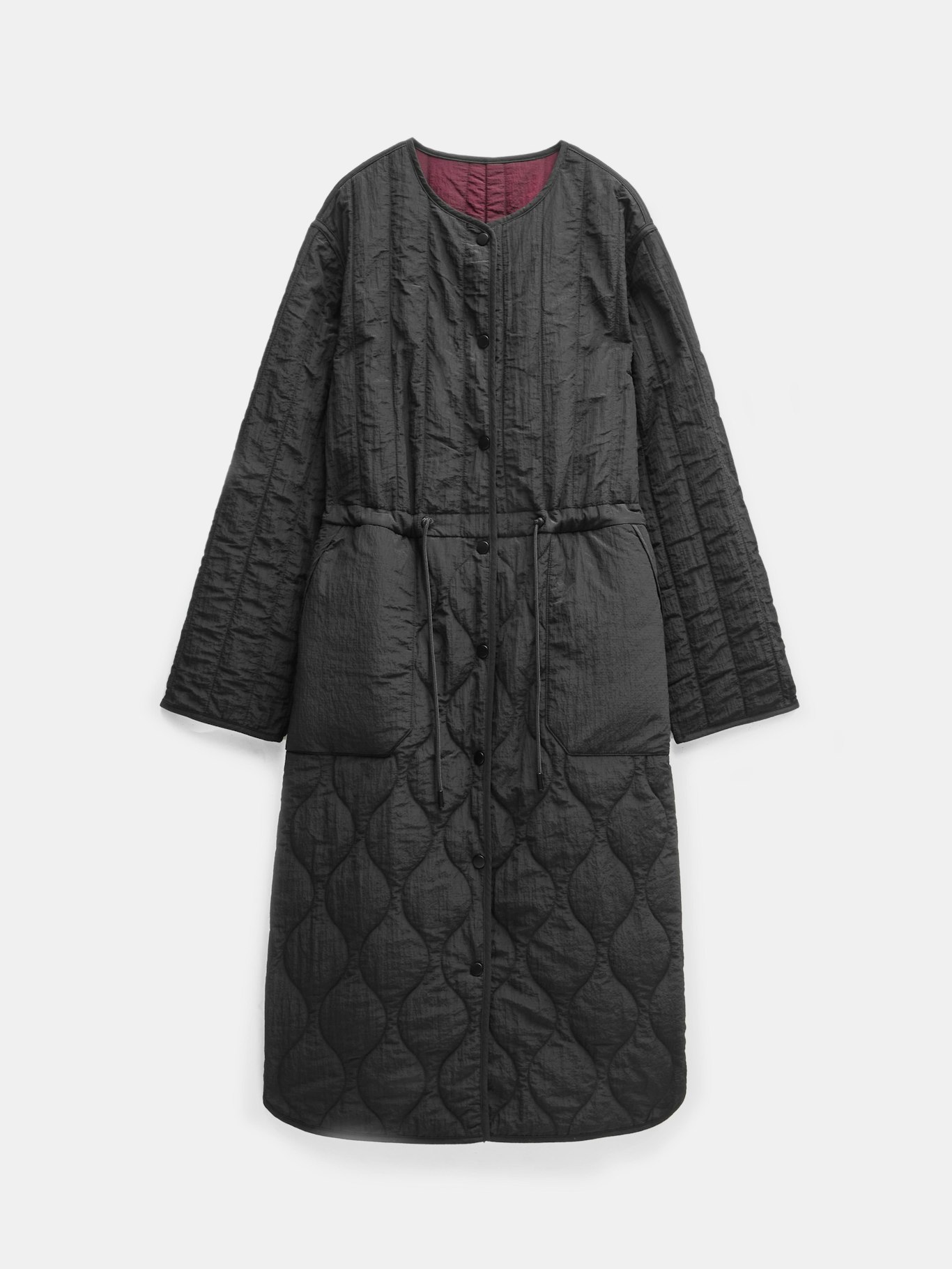 Quilted Reversible Jacket | Black Burgundy Red | hush Quilted Reversible Jacket | Black Burgundy Red | hush