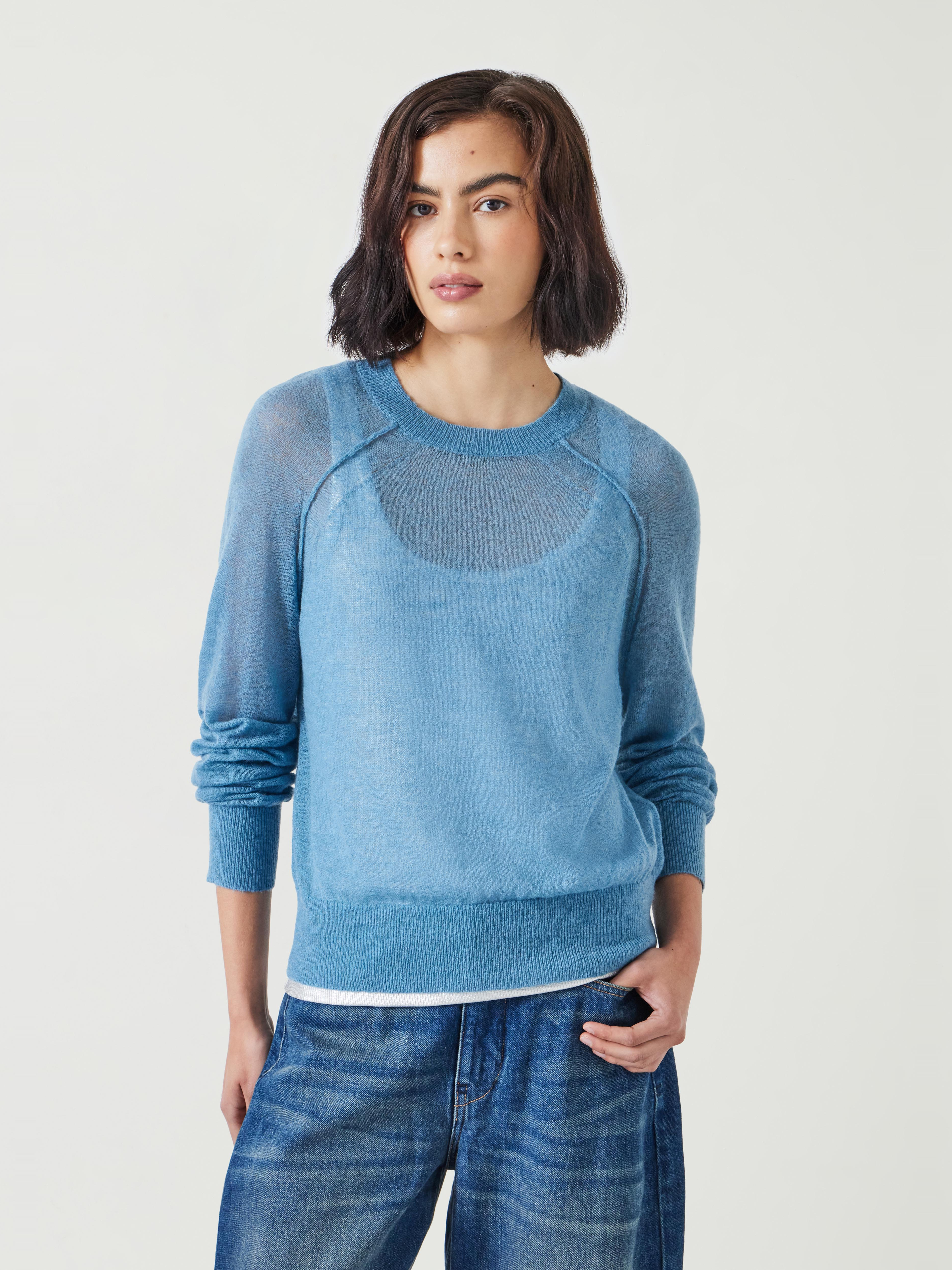 Elsie Gauzy Wool Blend Crew Jumper