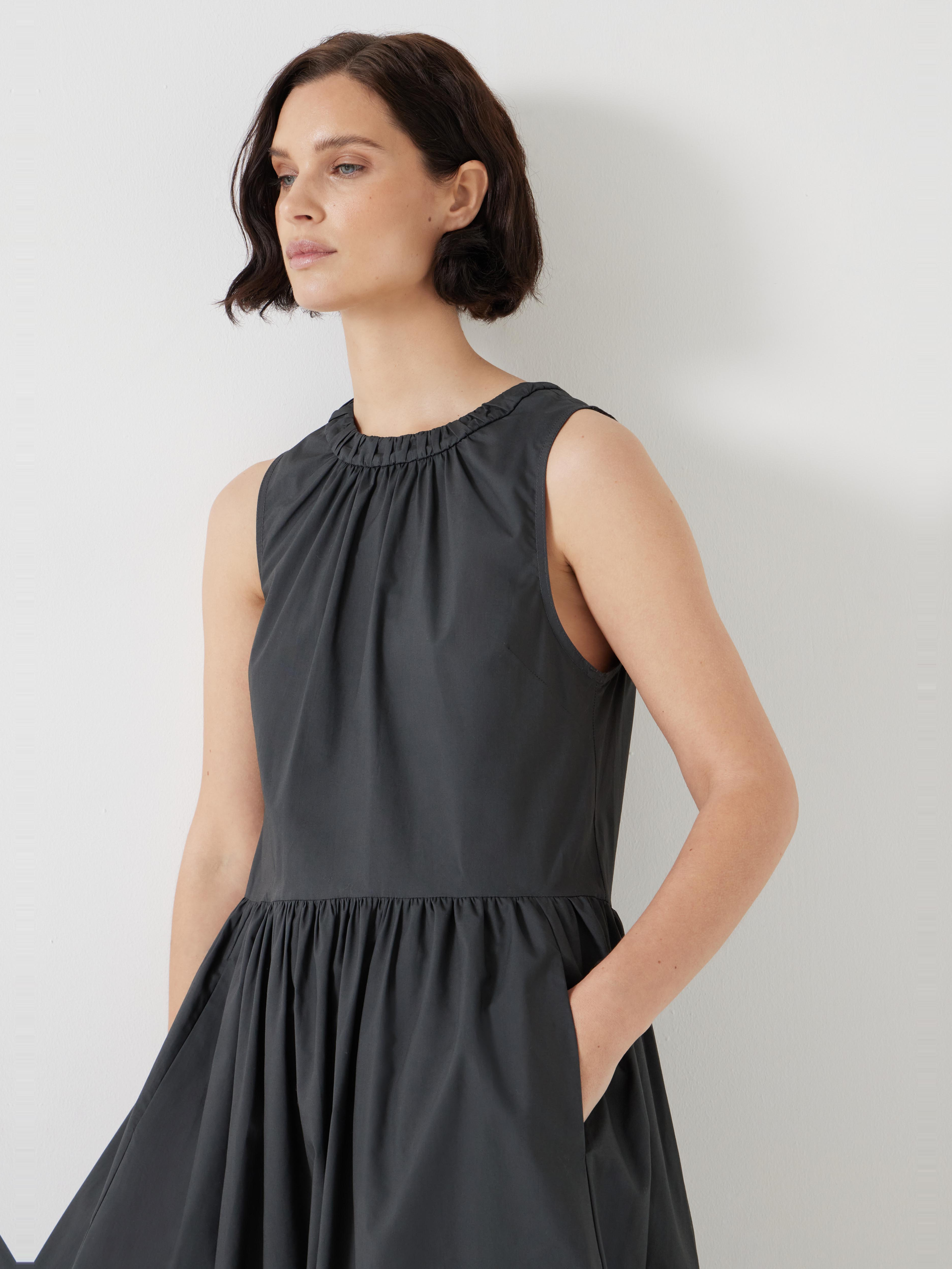 Lightweight Cotton Sleeveless Crew Neck Maxi Dress