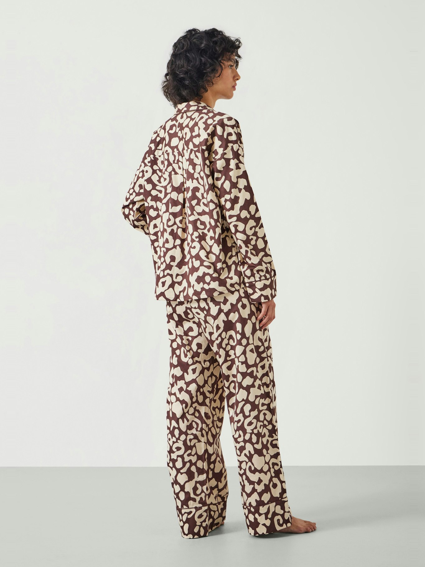012604-4734-03 Angelina Cotton Satin Animal Print Pyjamas