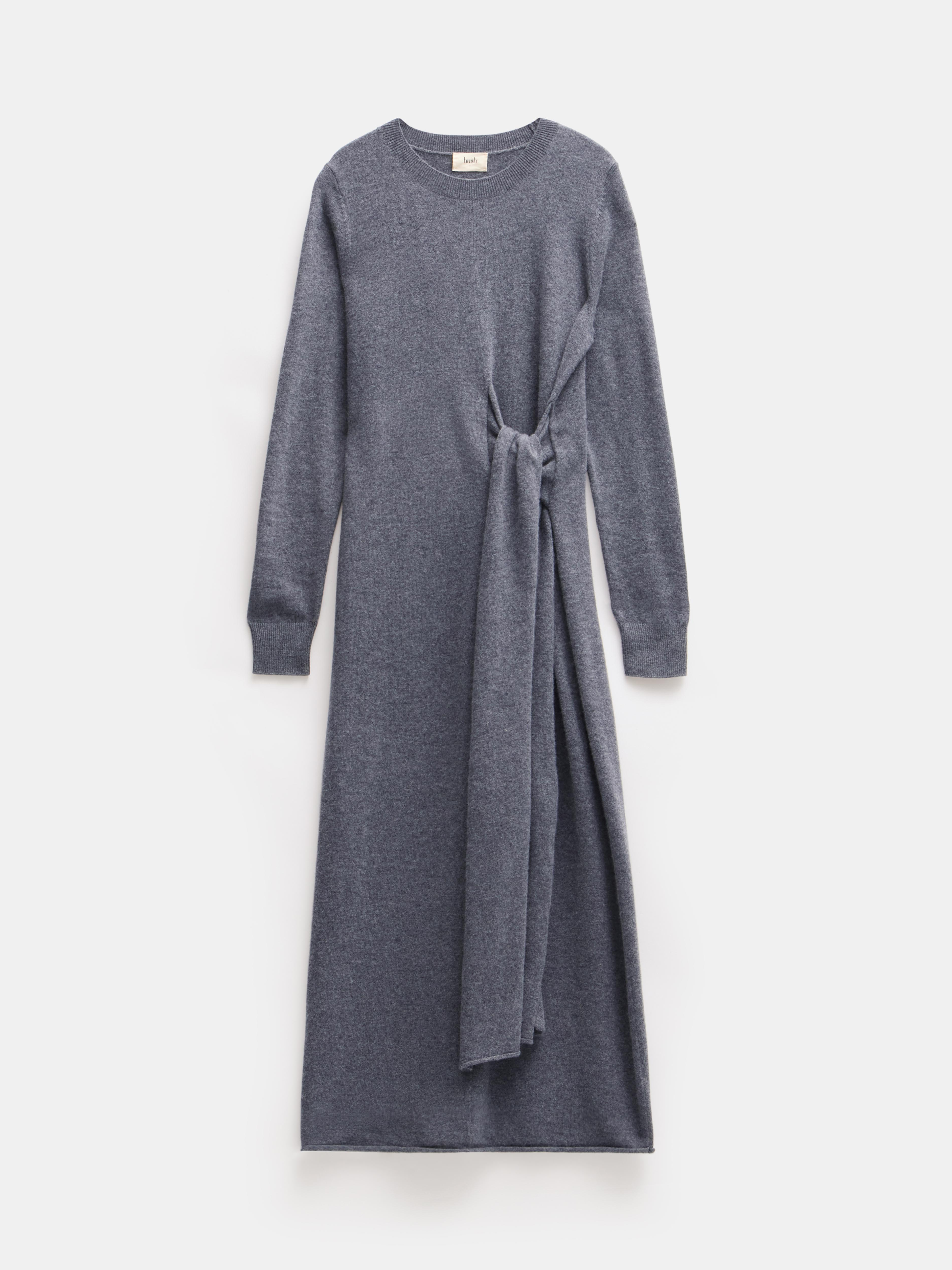 Tilly Tie Waist Merino Wool Midi Dress
