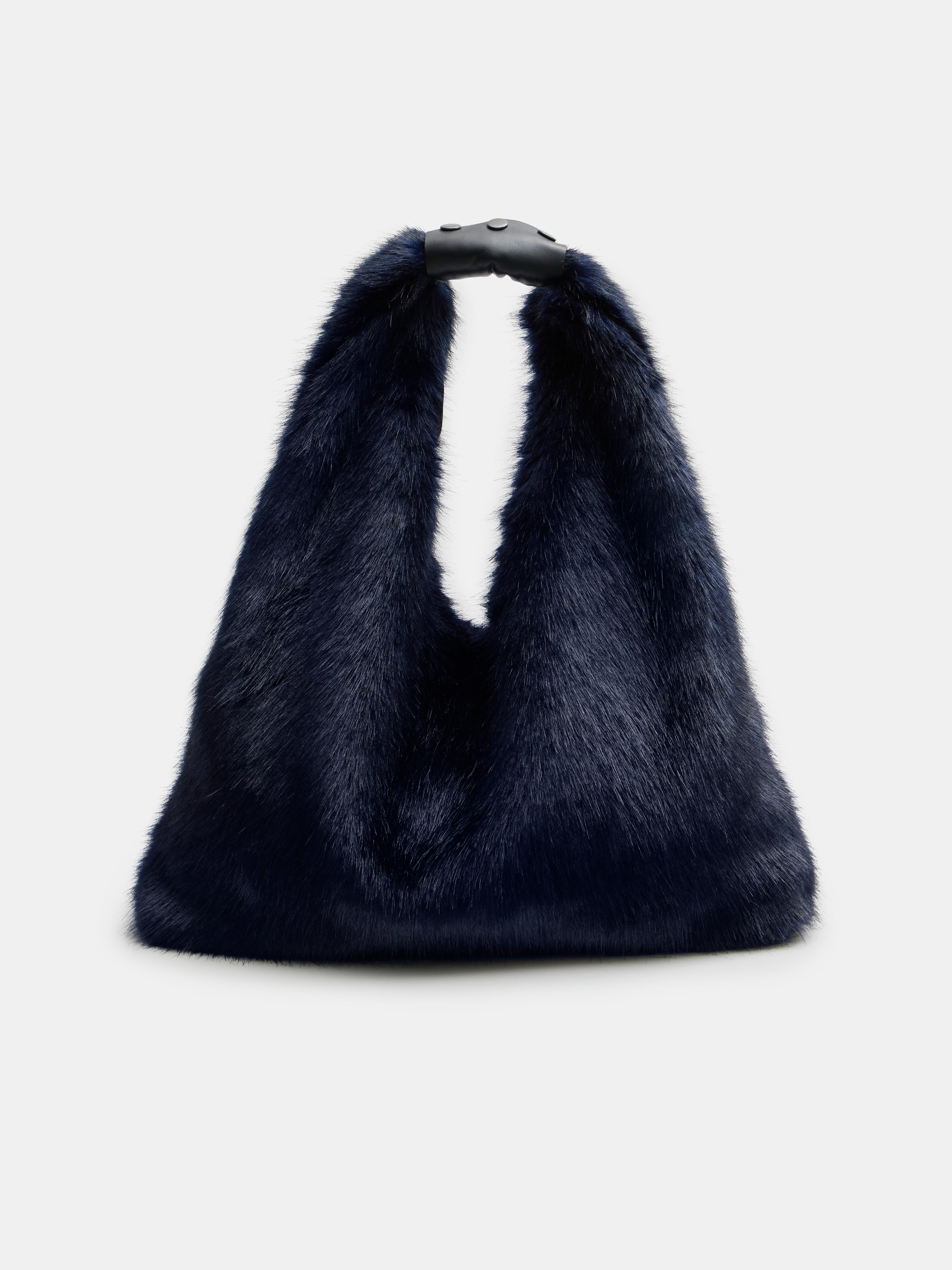 Helen Moore Faux Fur Triangle Tote