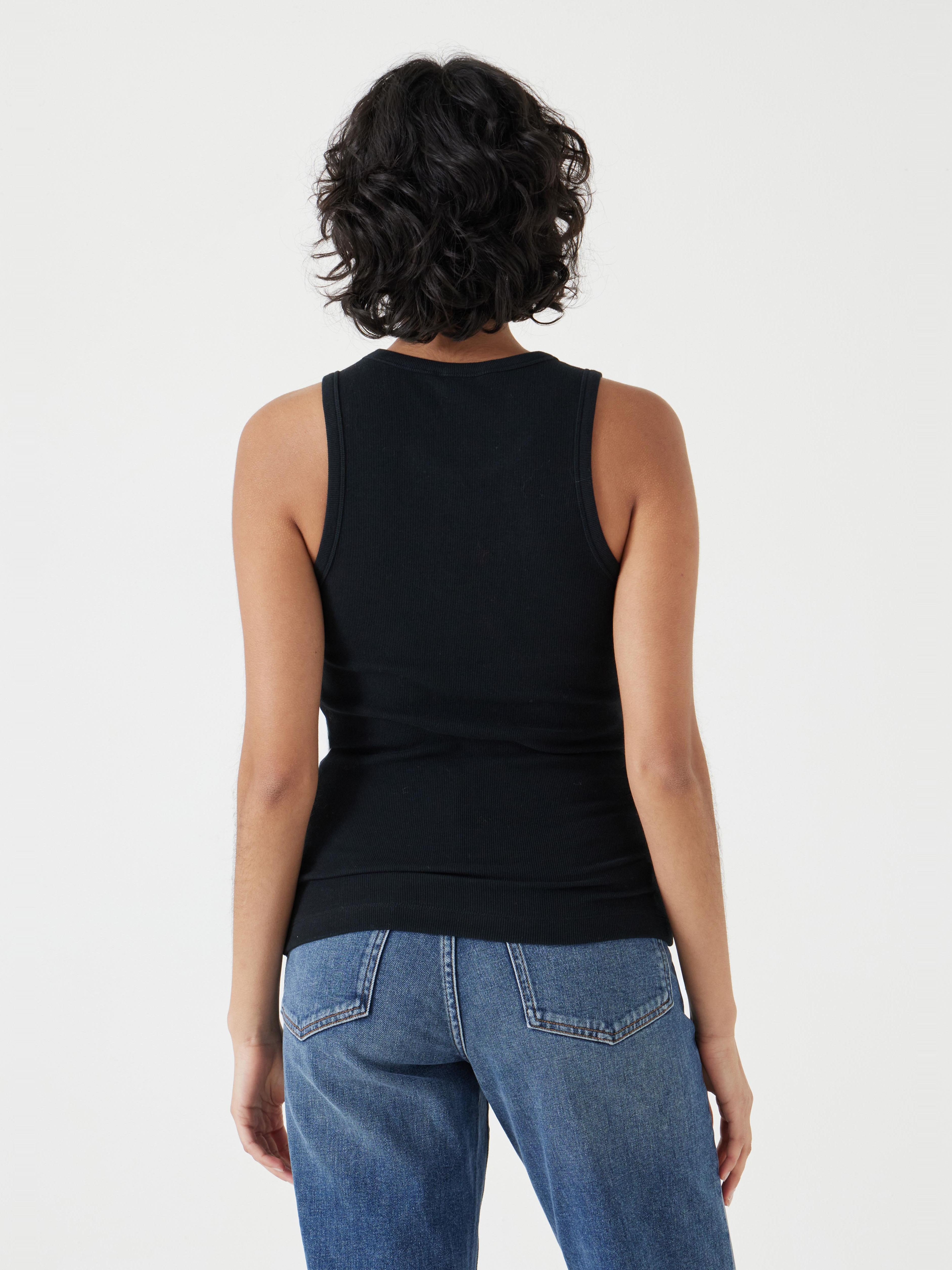 High Neck Ribbed Vest