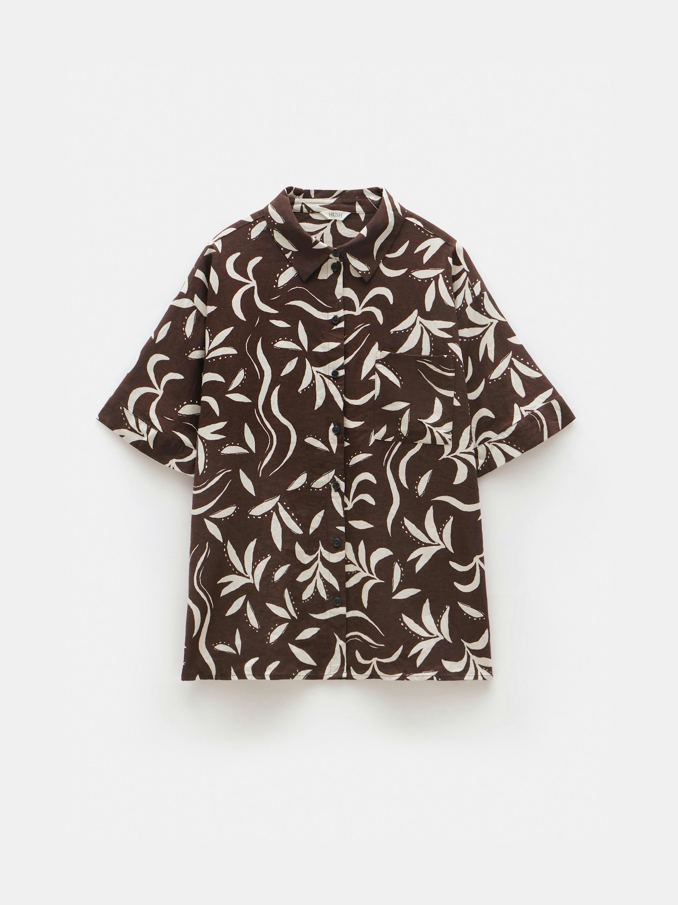 013558-4780-07 Printed Linen Blend Shirt