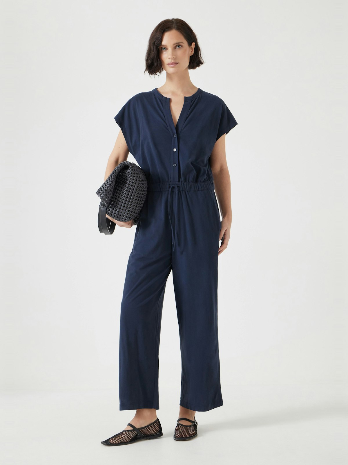 Kendall Jersey Jumpsuit | Navy | hush
