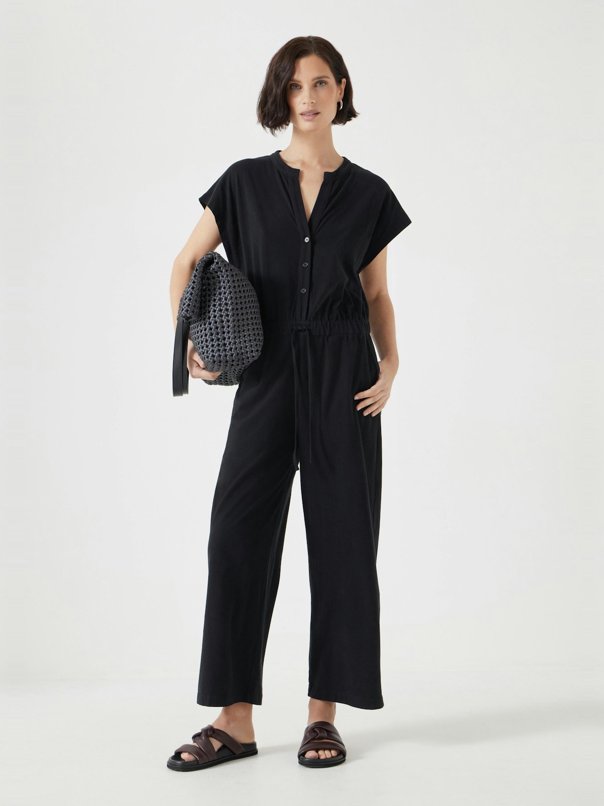 Kendall Jersey Jumpsuit | Black | hush