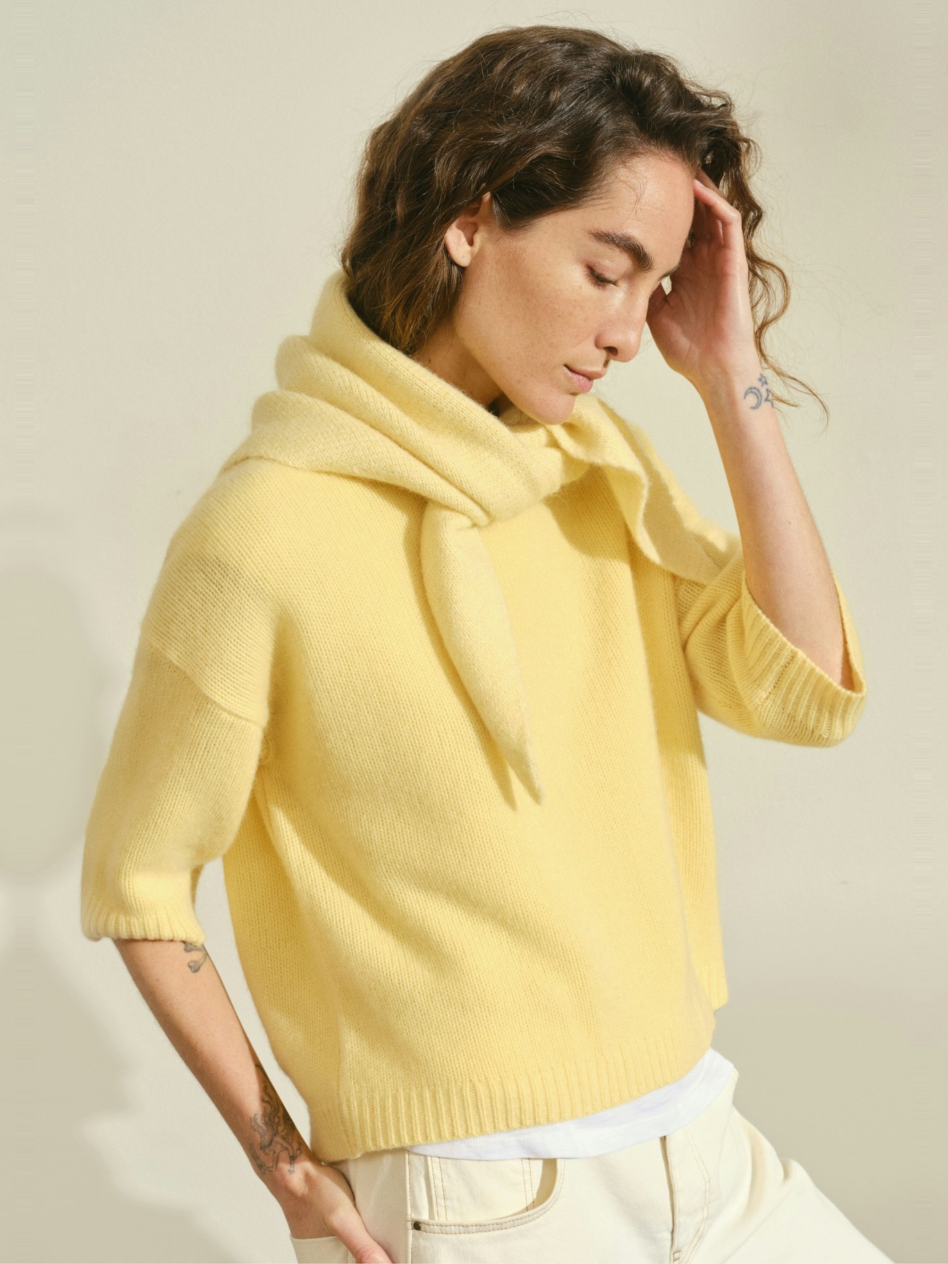 013449-0754-10 Cherrie Chunky Cashmere Tee