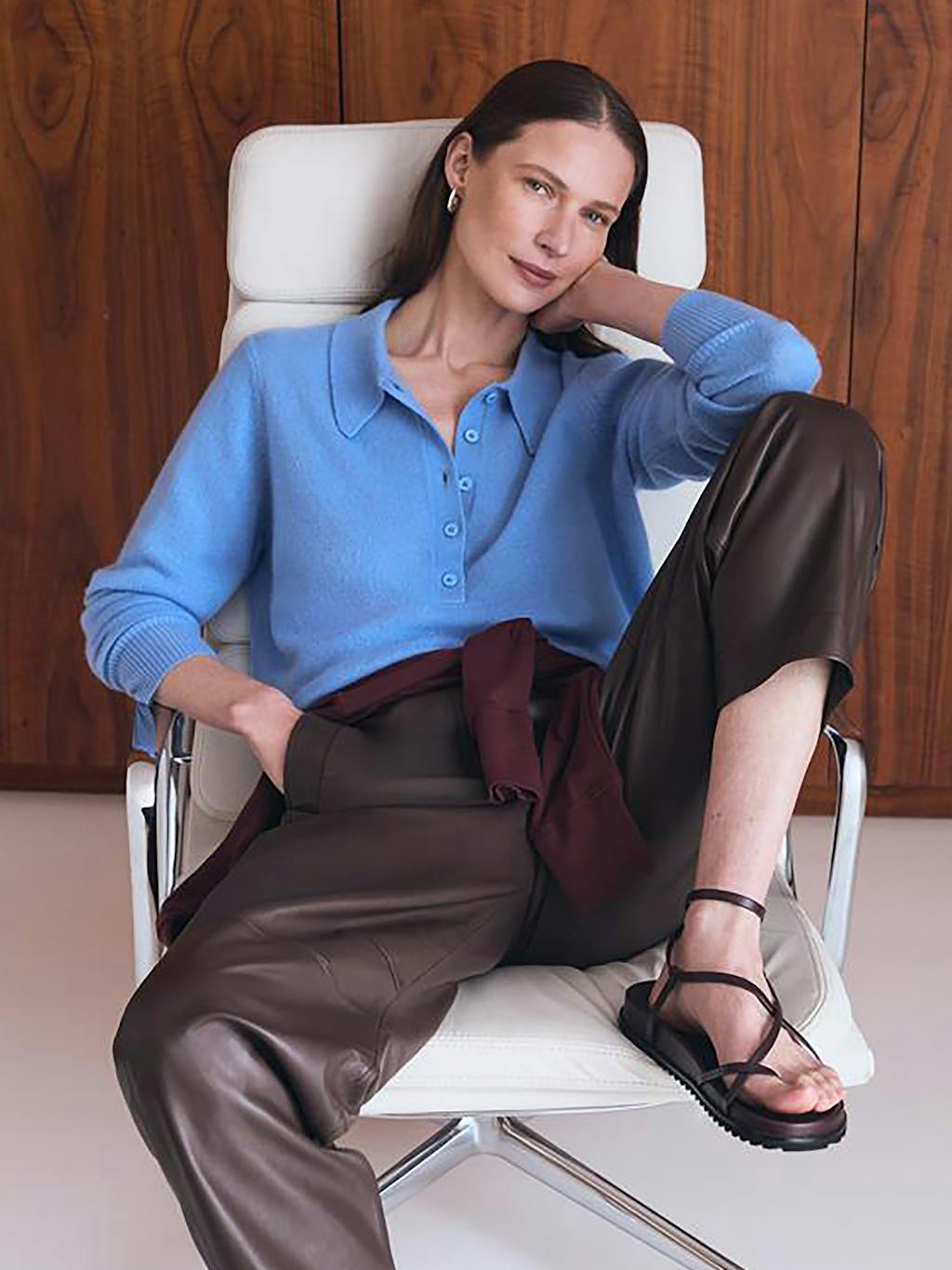 013464-0533-10 Leather Jack Barrel Trousers