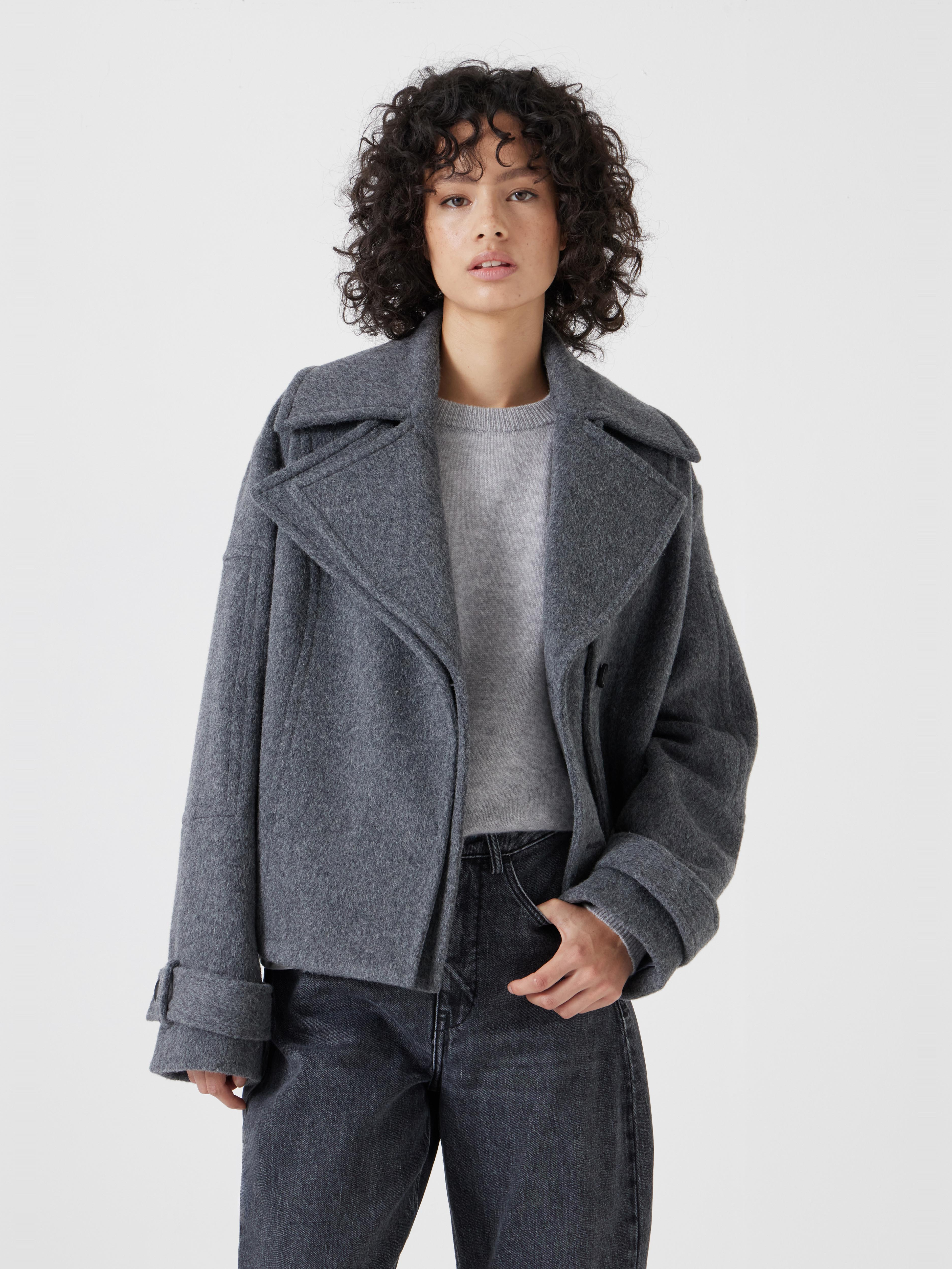 Pure Wool Double Lapel Lined Jacket