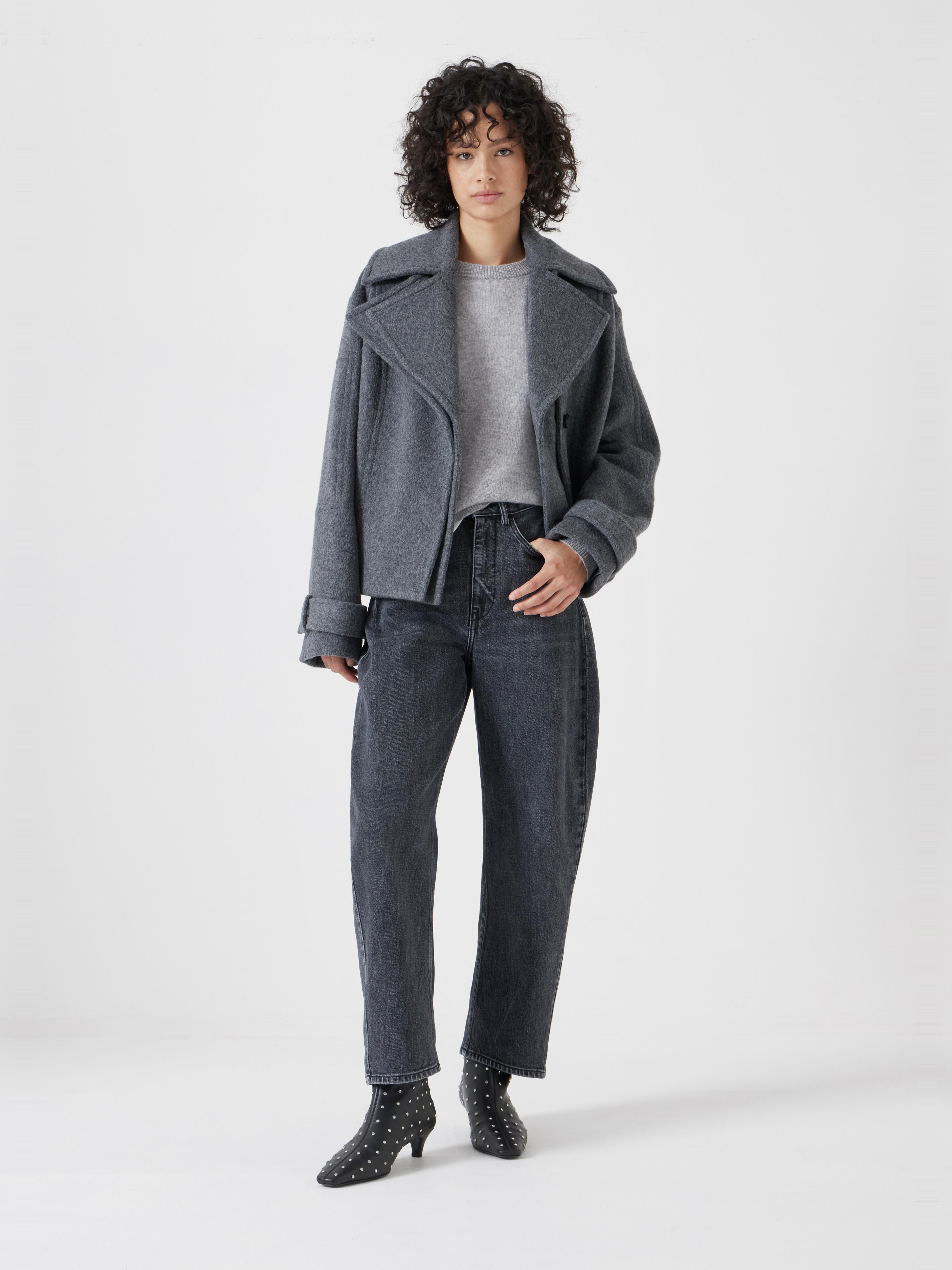 Pure Wool Double Lapel Lined Jacket