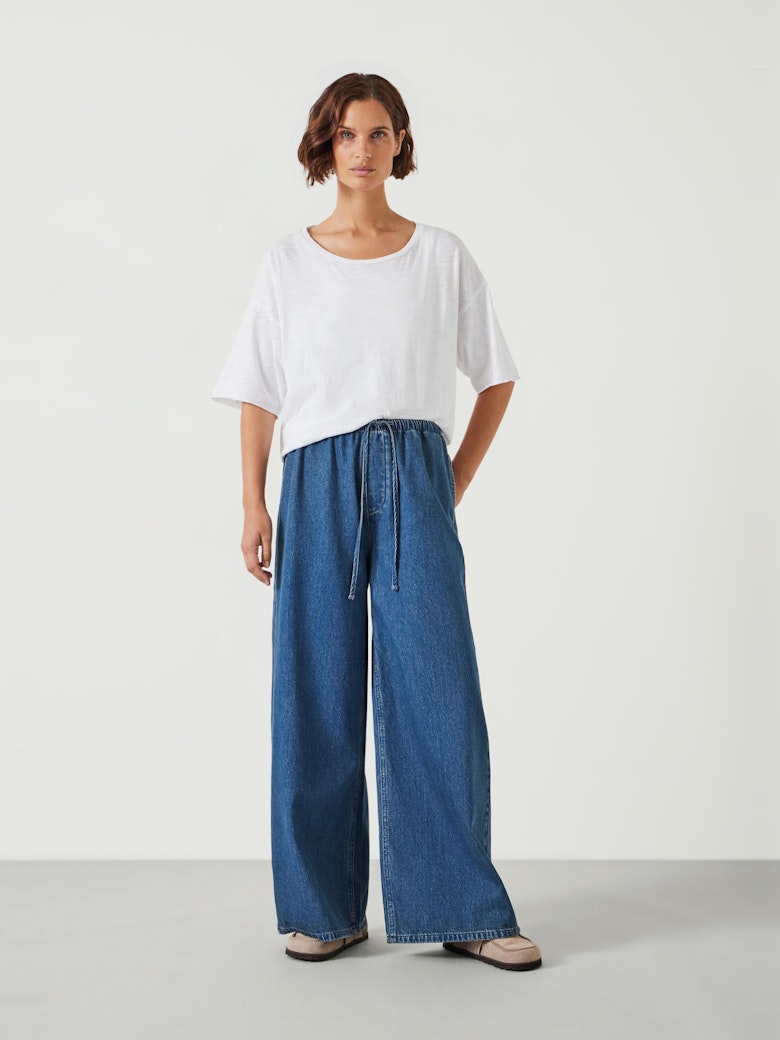 Clio Wide Leg Tie Waist Jeans