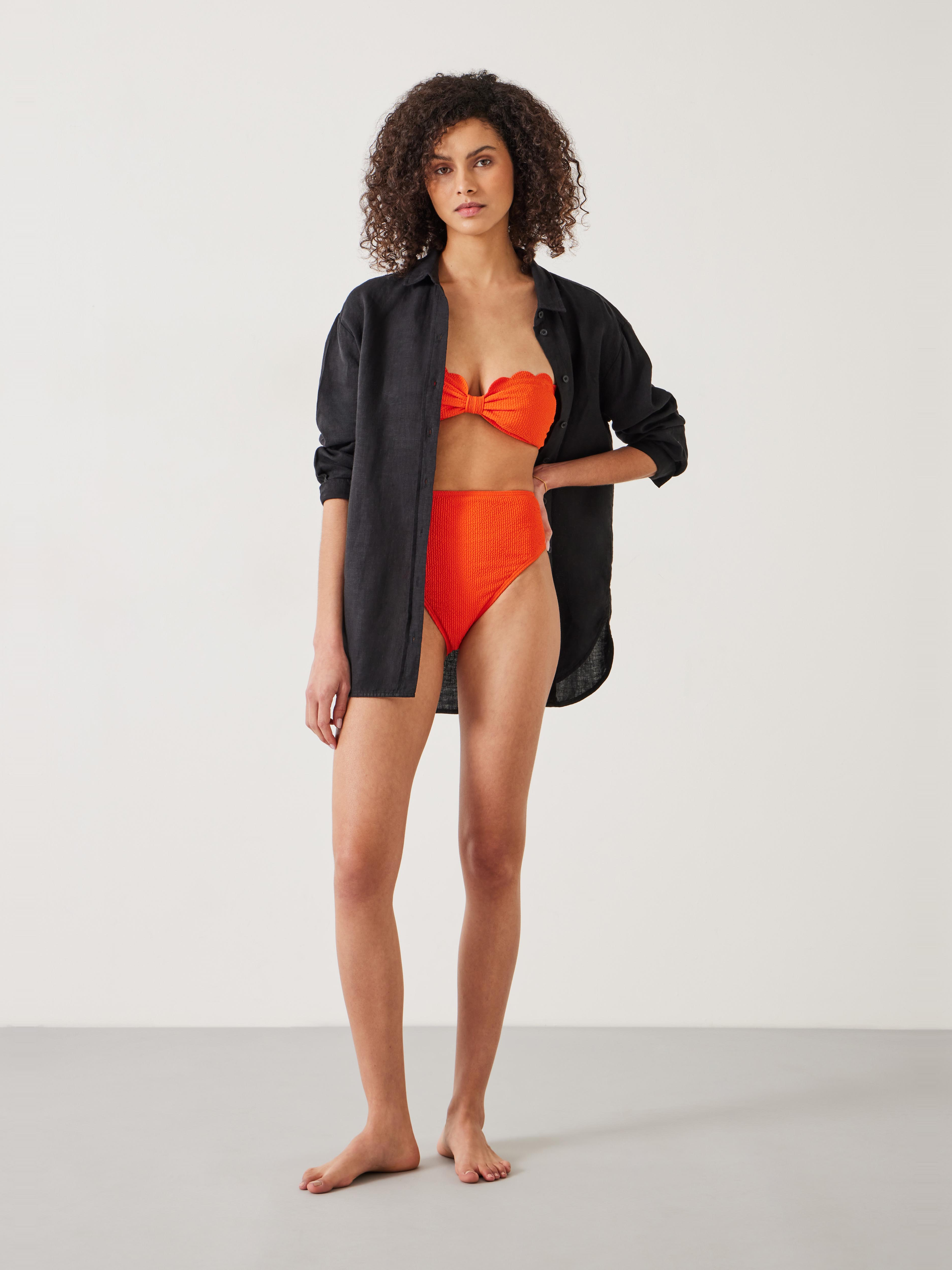 Harper High Waisted Crinkle Bikini Bottoms