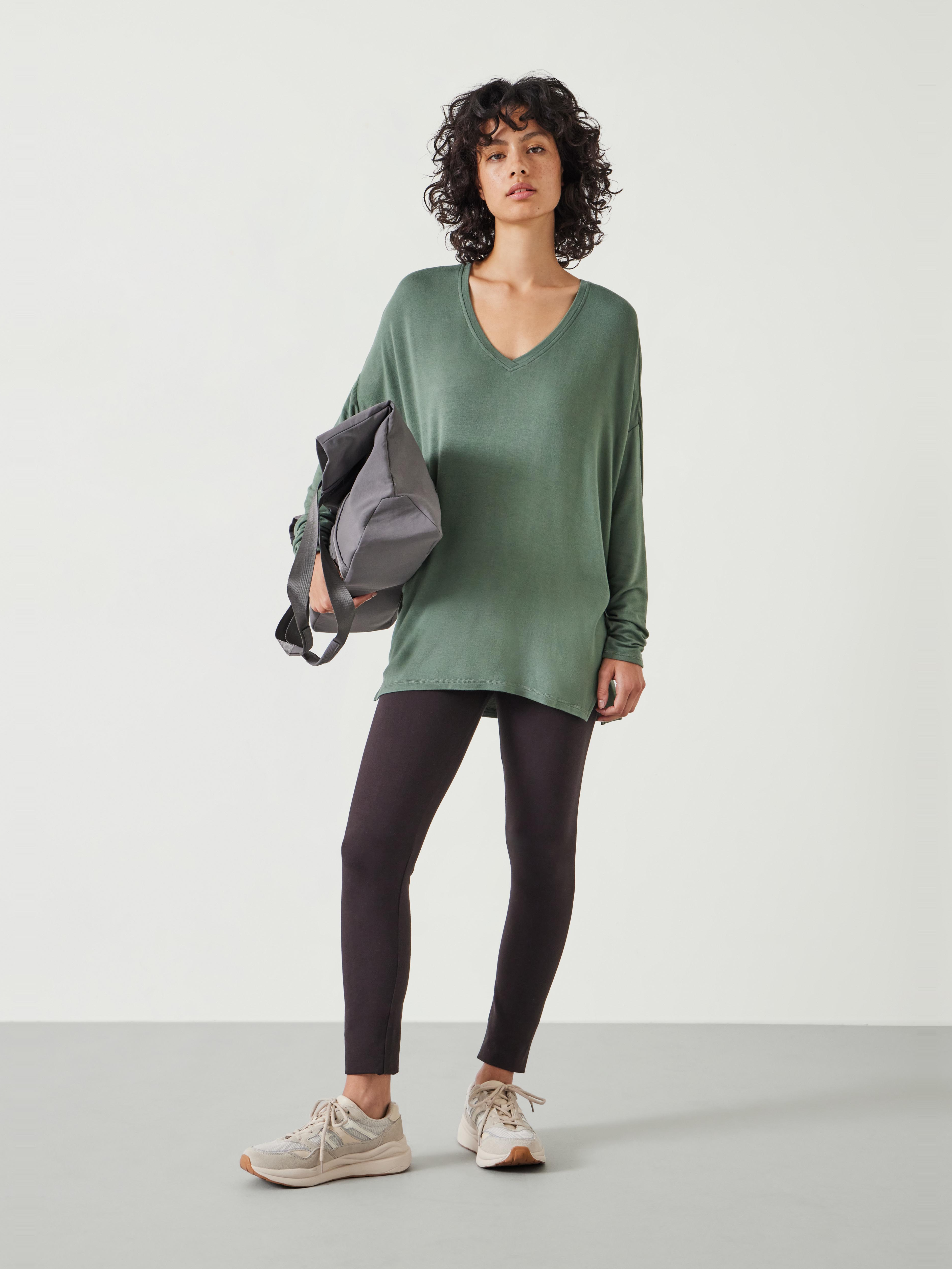 Gillian Wide Jersey V Neck Top