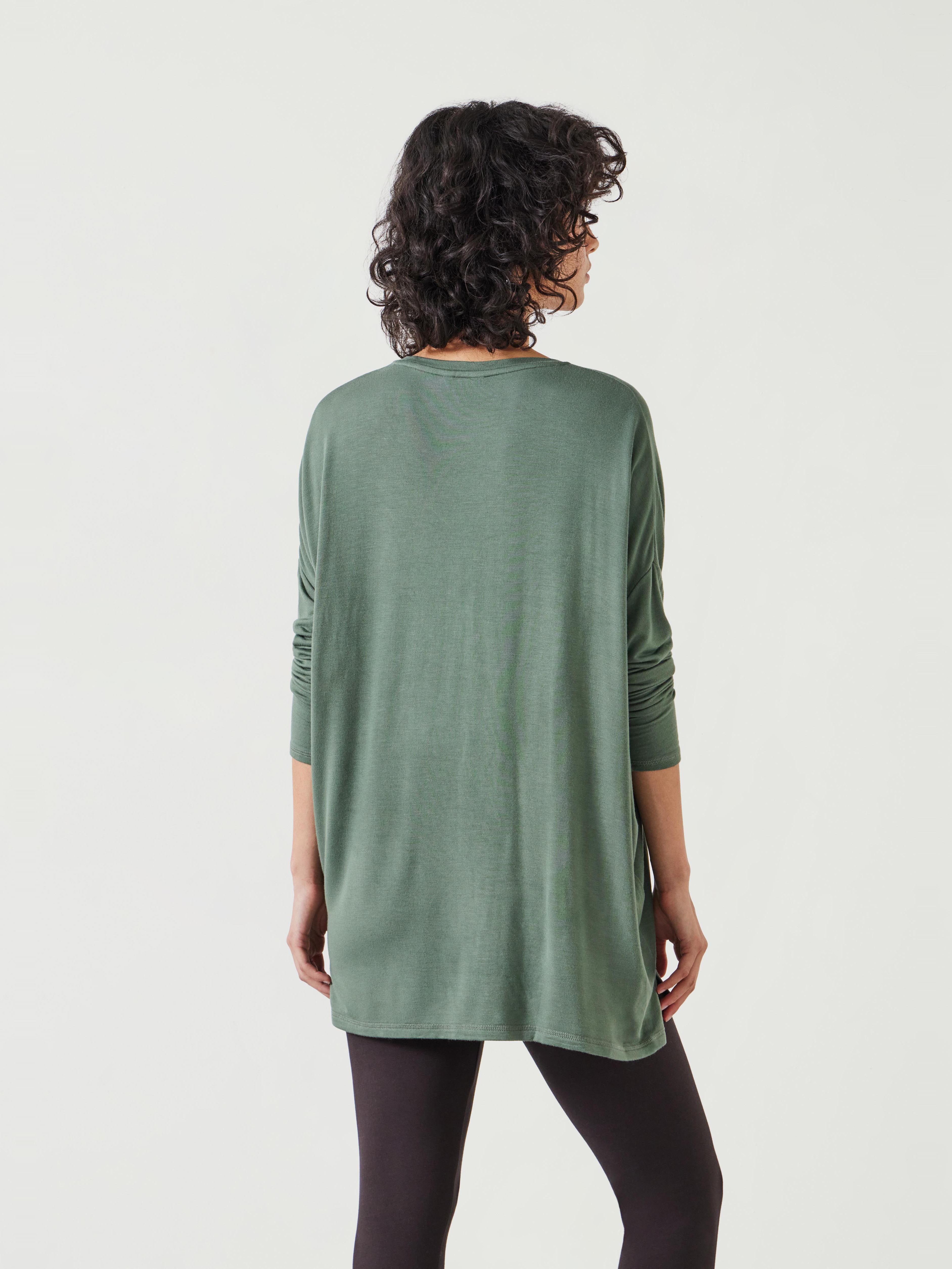 Gillian Wide Jersey V Neck Top