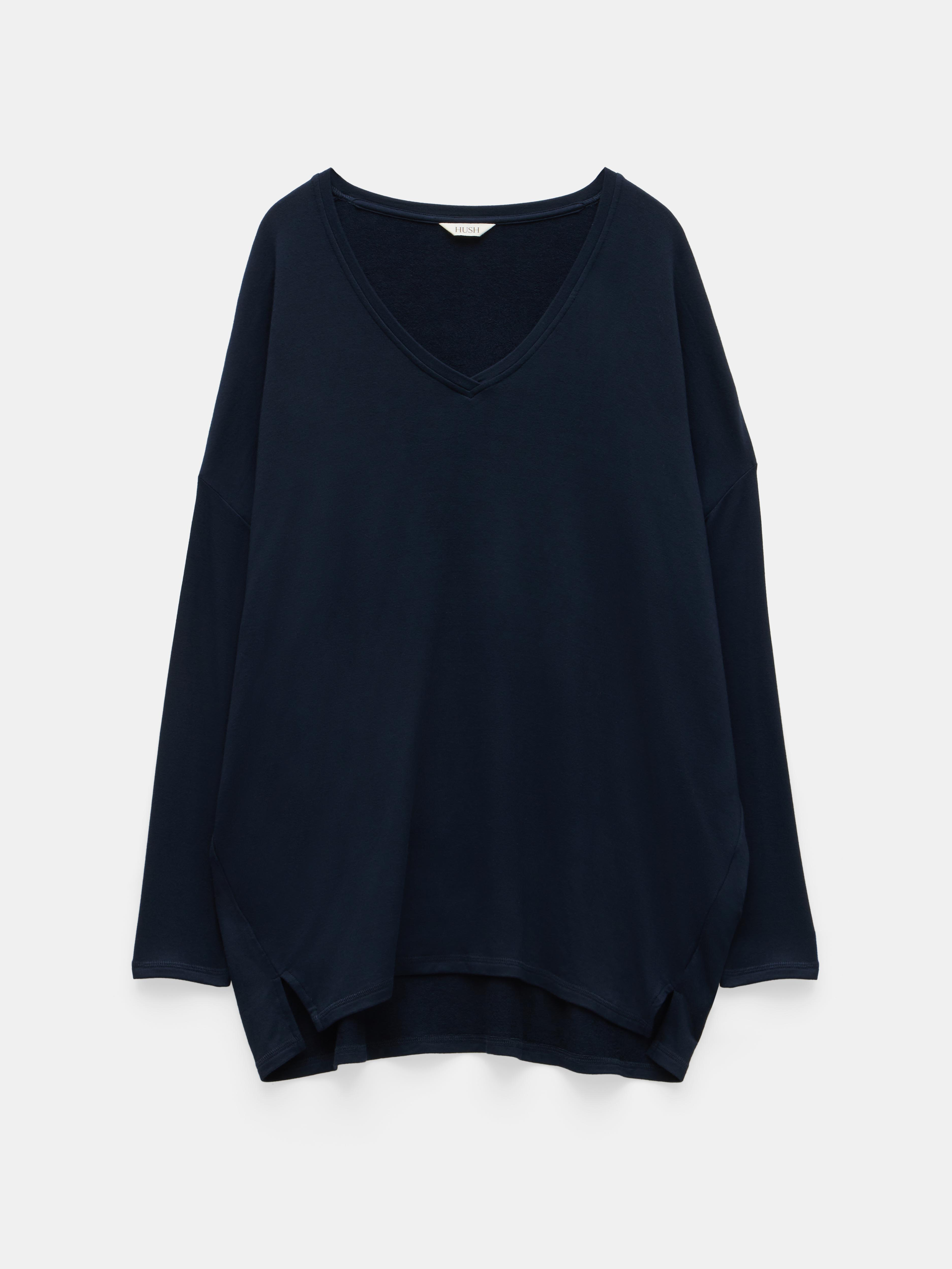 Gillian Wide Jersey V Neck Top